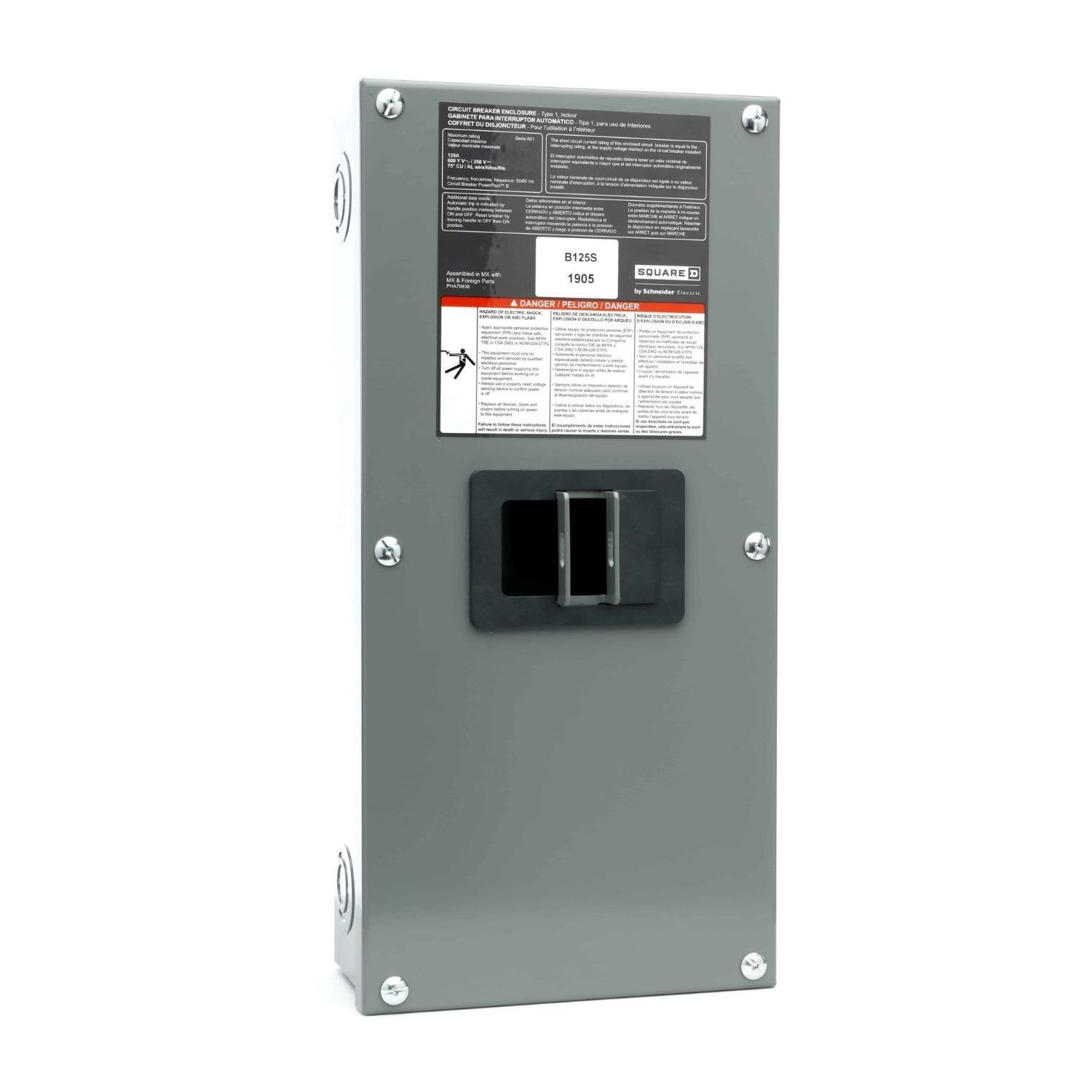 Picture of B125S - Circuit breaker enclosure, PowerPacT B, 15A to 100A, NEMA 1, surface mount