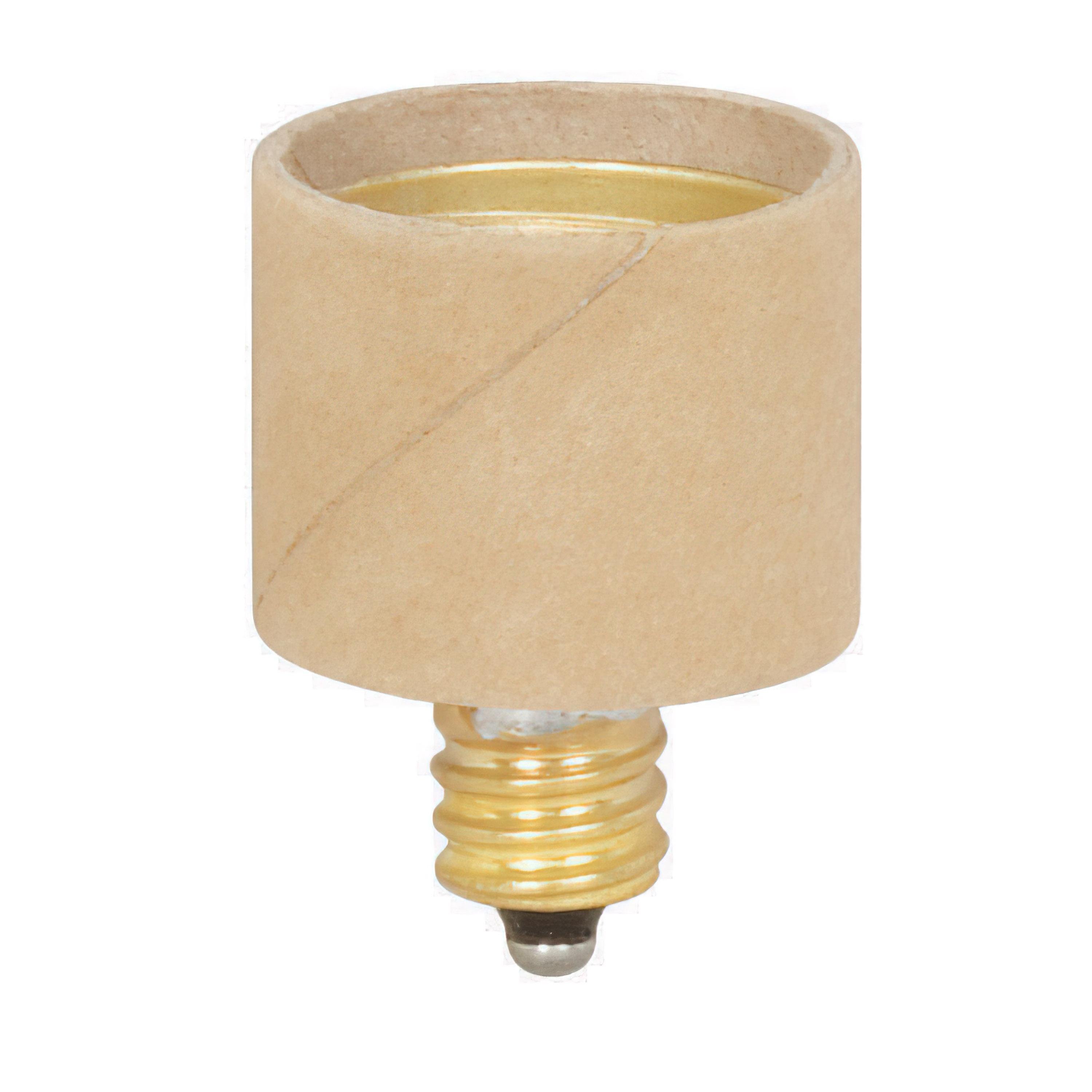 90/1519 - Candelabra to Medium E12 - E26 Extender - 1" Overall Extension - 75W - 120V