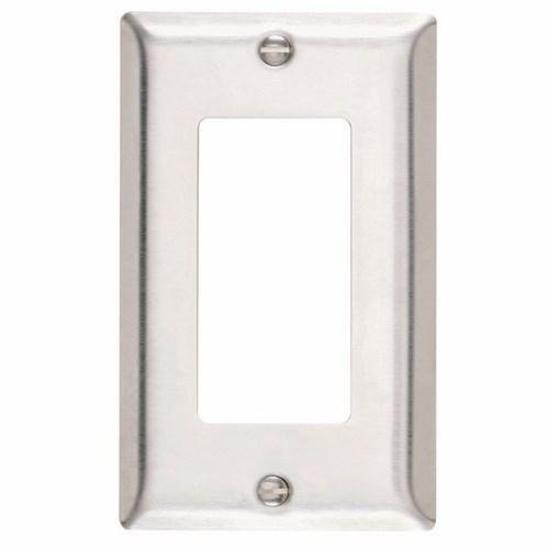 SS26 - 1-Gang 302/304 Stainless Steel Wall Plate, 1 Decorator Opening