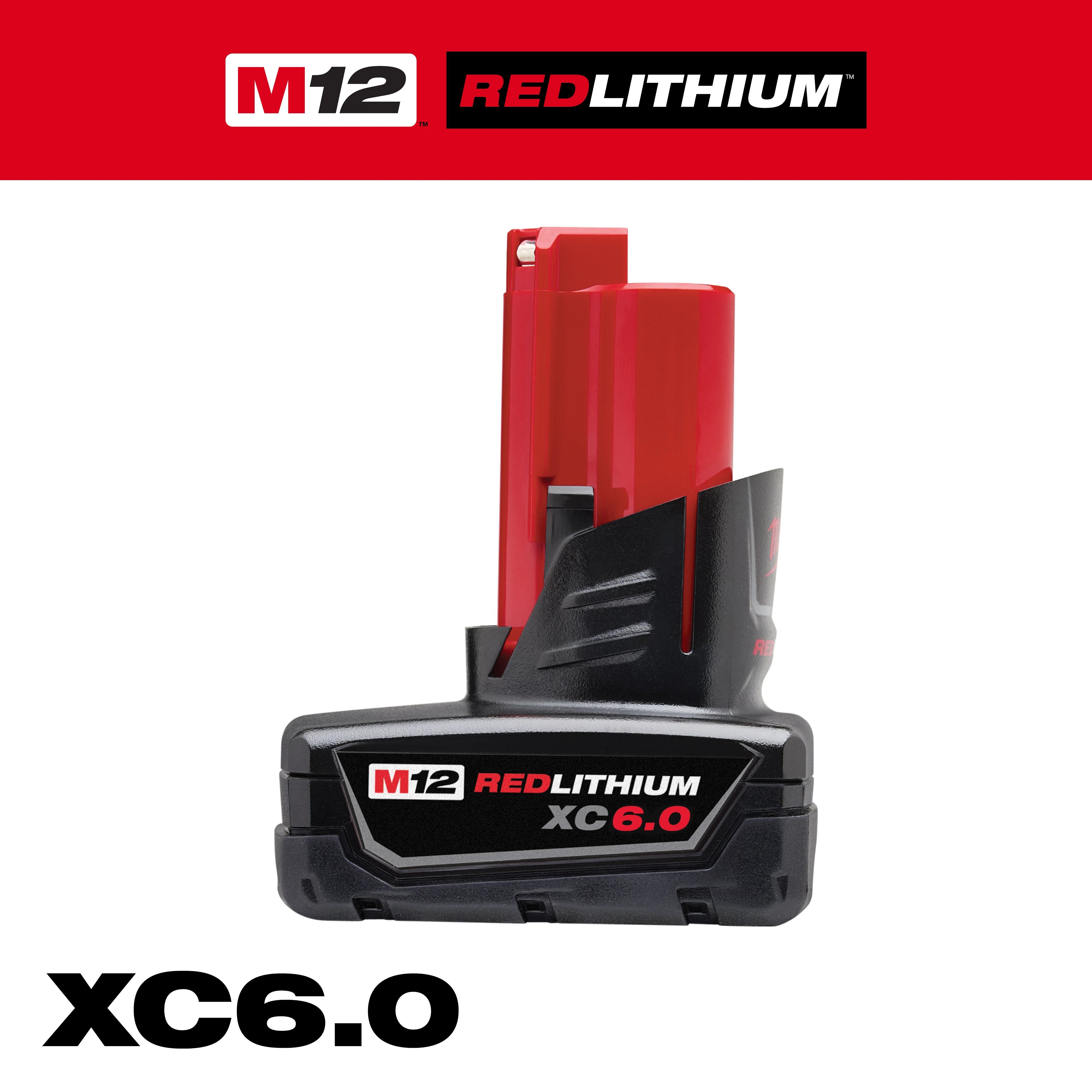 Picture of 48-11-2460 - M12™ REDLITHIUM™ XC 6.0Ah Extended Capacity Battery Pack