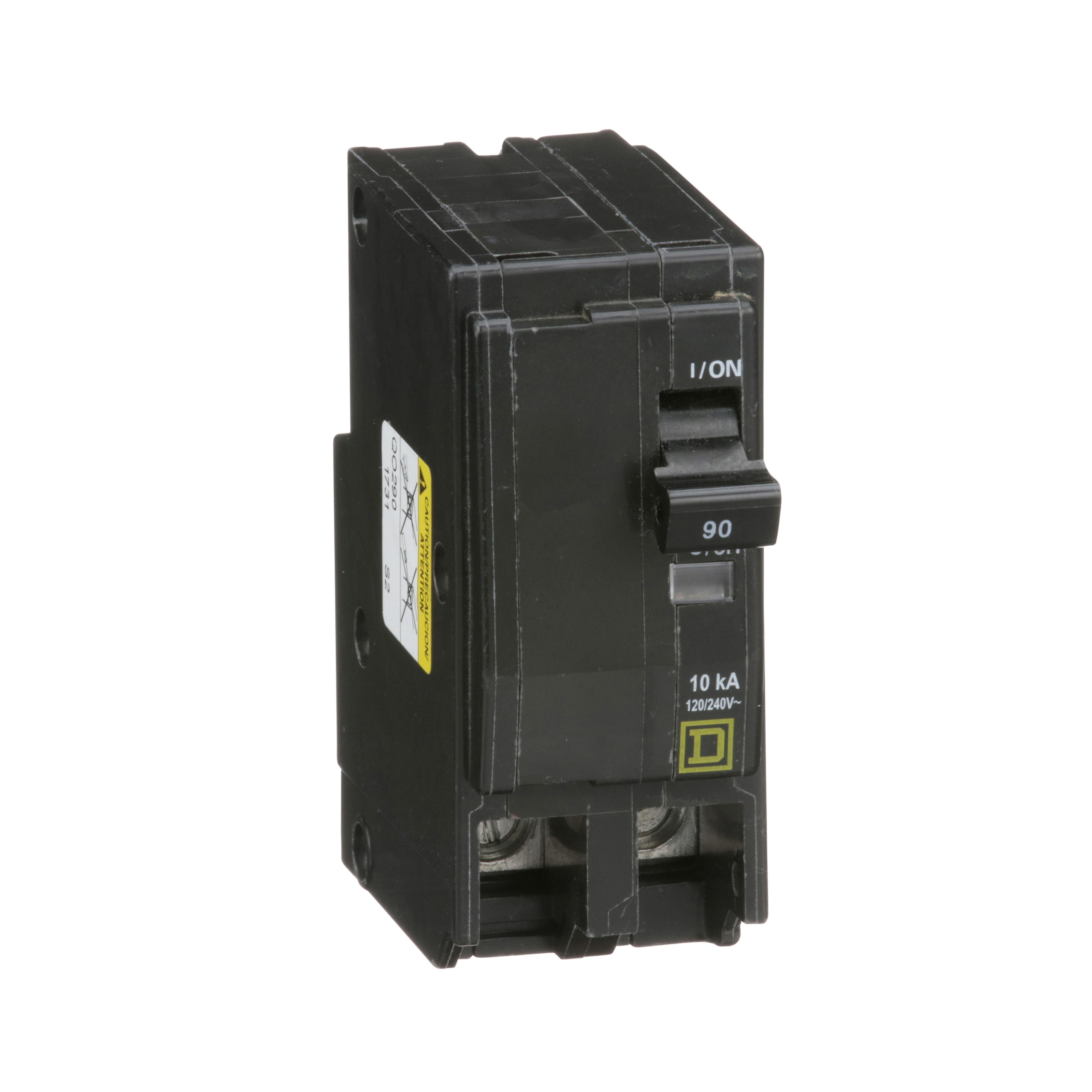 Picture of QO290 - Mini circuit breaker, QO, 90A, 2 pole, 120/240VAC, 10kA, plug in