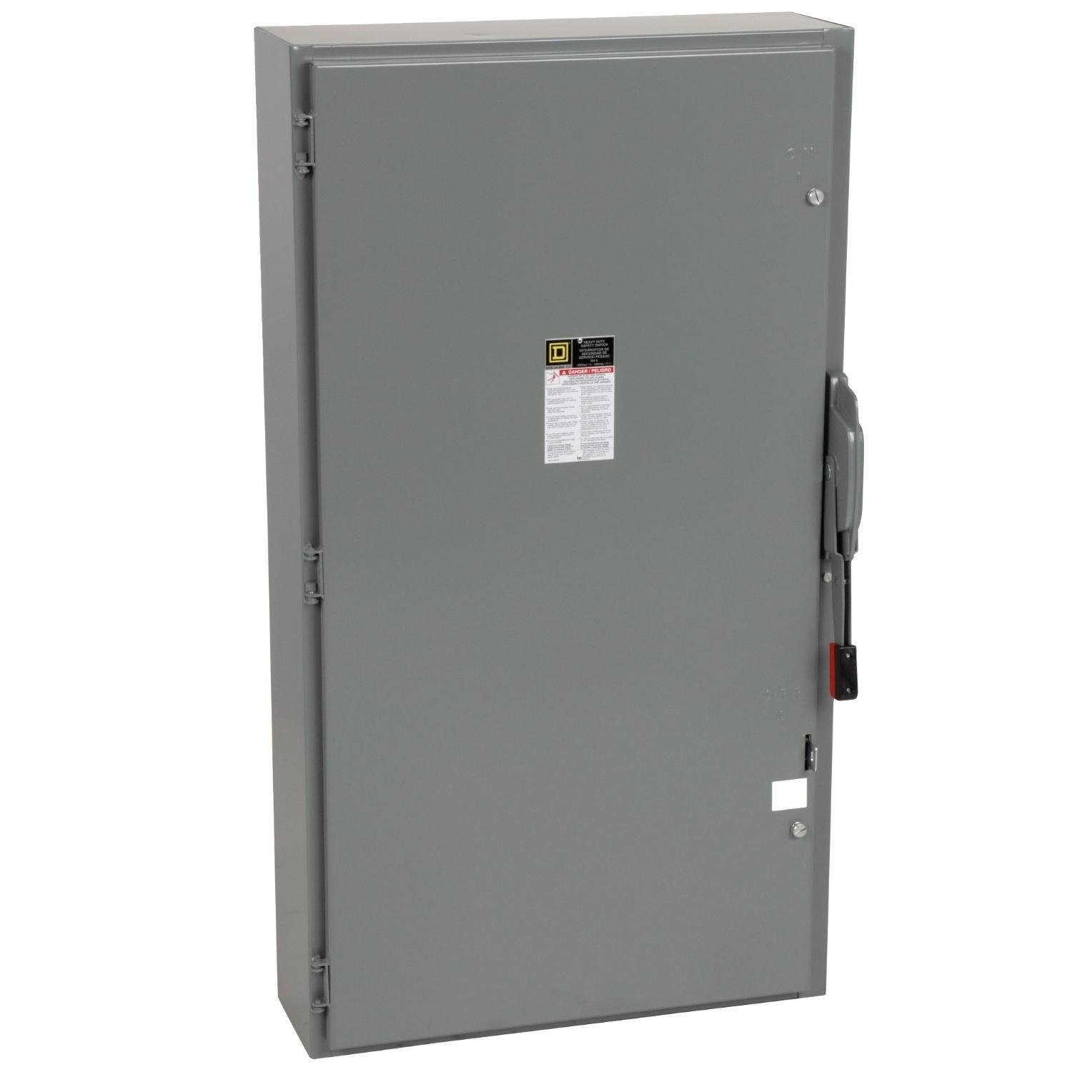 Picture of H366N - Safety switch, heavy duty, fusible, 600A, 4 wire, 3 pole, 1 neutral, 500hp, 600VAC/DC, NEMA 1