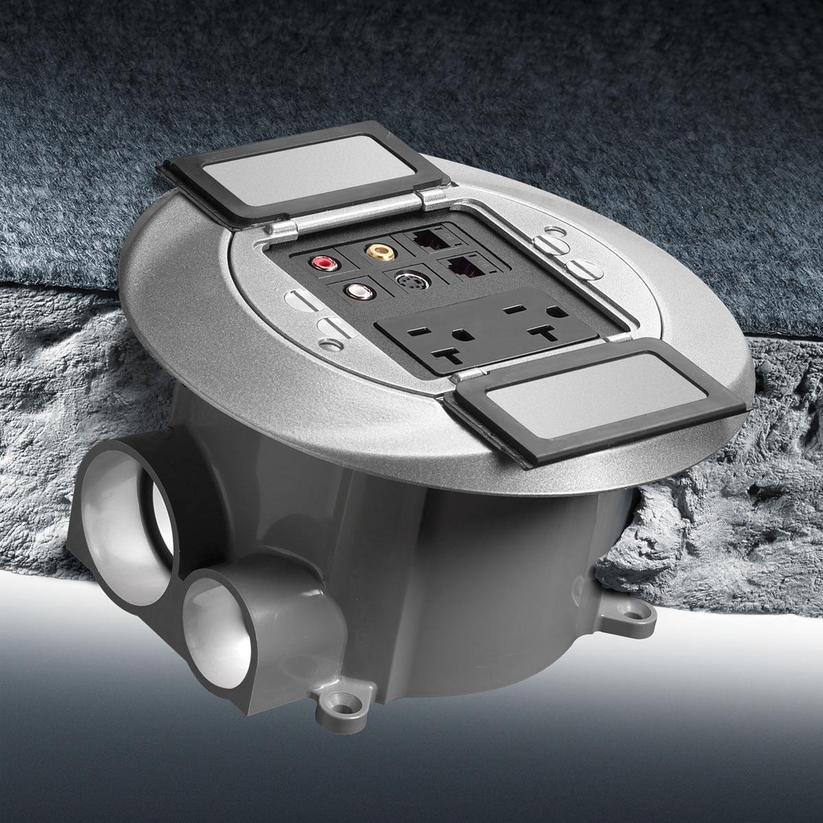 Picture of S1PFB - Round Flush Floorboxes, PVC, 3.00" Minimum Dept of Pour