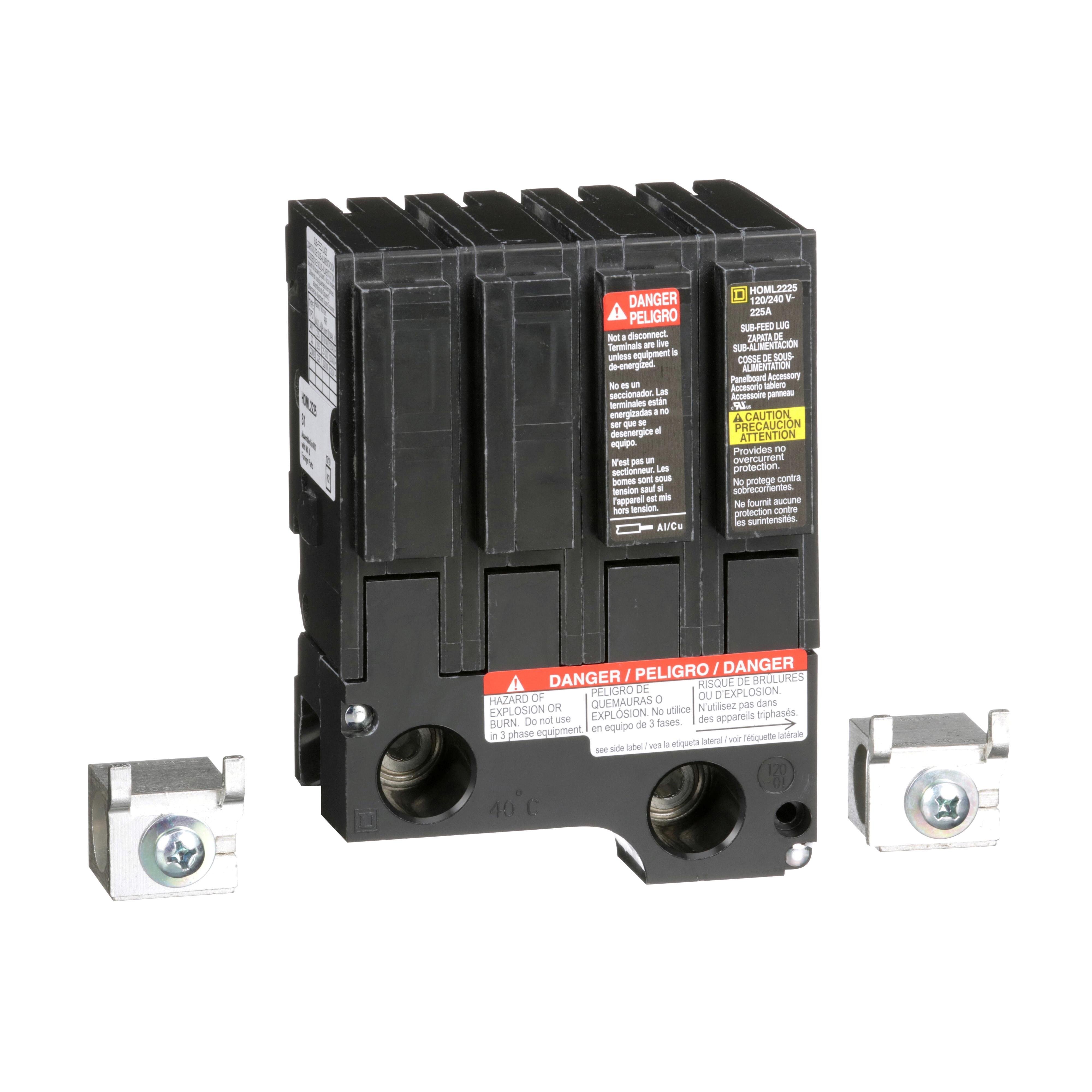 Picture of HOML2225 - Load center accessory, Homeline, lug kit, main, 225A