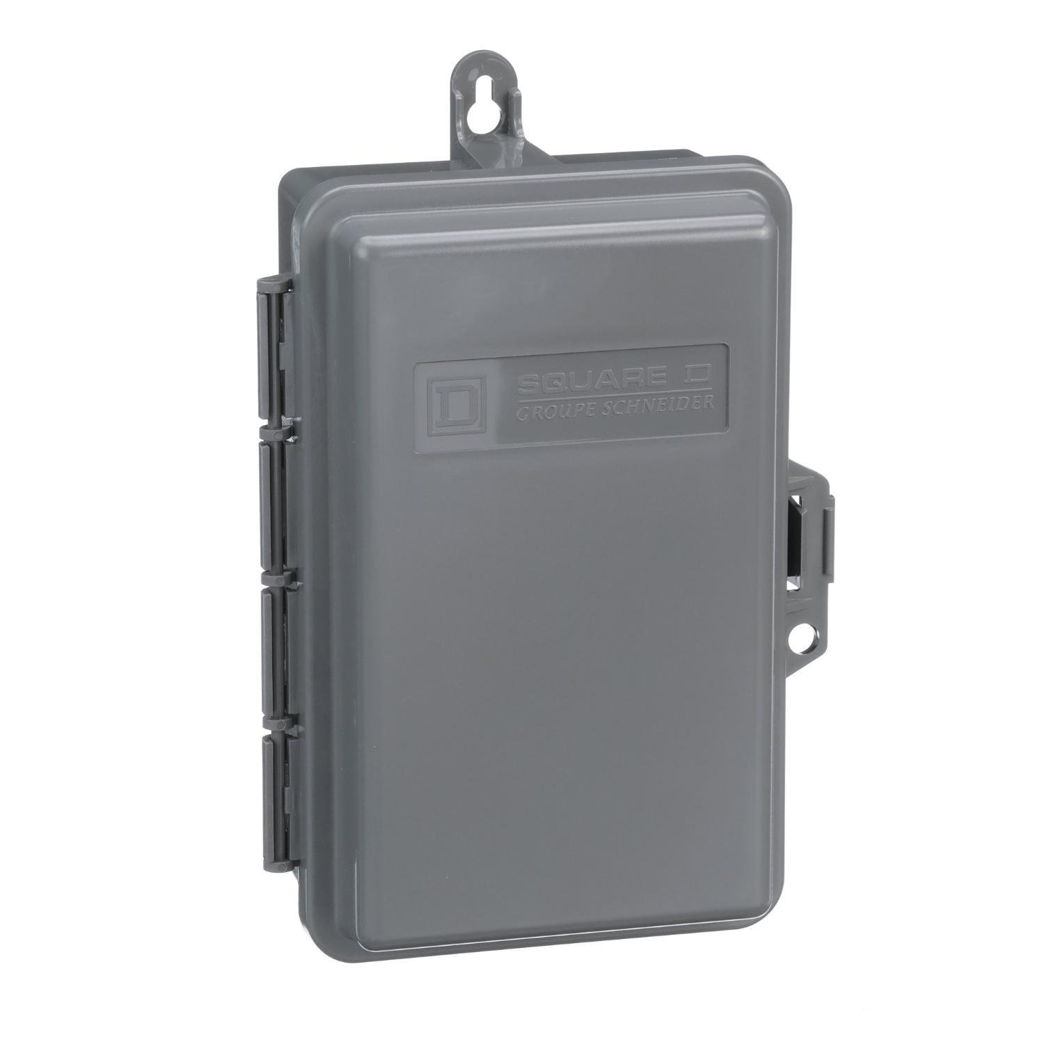 Picture of QO24L60NRNM - Load center, QO, 1 phase, 2 spaces, 4 circuits, 60A fixed main lugs, NEMA3R, gnd bar, nonmetalic