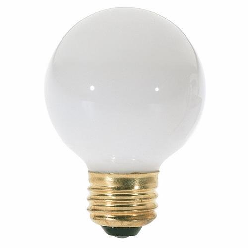 S3828 - 40 Watt G18 1/2 Incandescent - Gloss White - 1500 Average rated hours - 300 Lumens - Medium base - 120 Volt