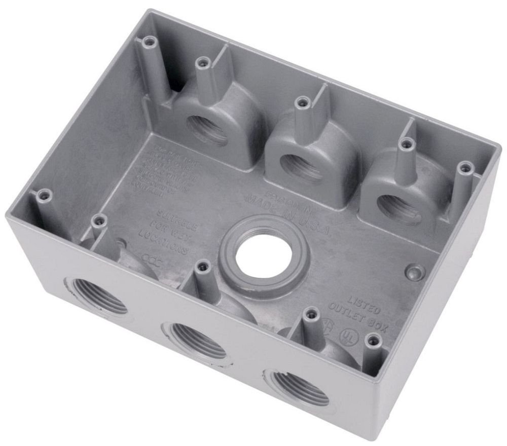 3IHD7-2 - 3-GANG UNIV DEVICE BOX 7-HOLE 3/4IN