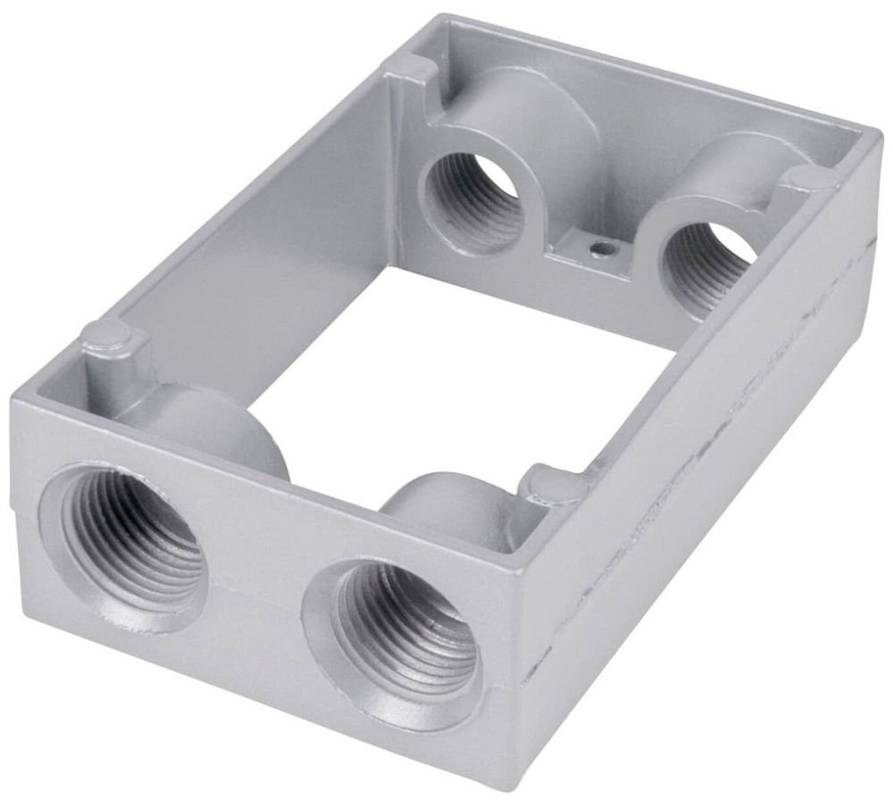 S121E-R - 4 HOLE.5 INCH BOX EXTENSION SILV
