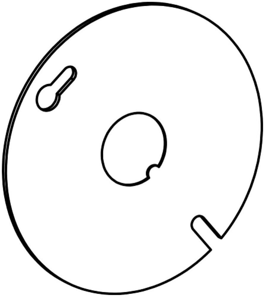 3RBCK - FLAT, 3-1/2" ROUND COVER WITH 1/2" KO