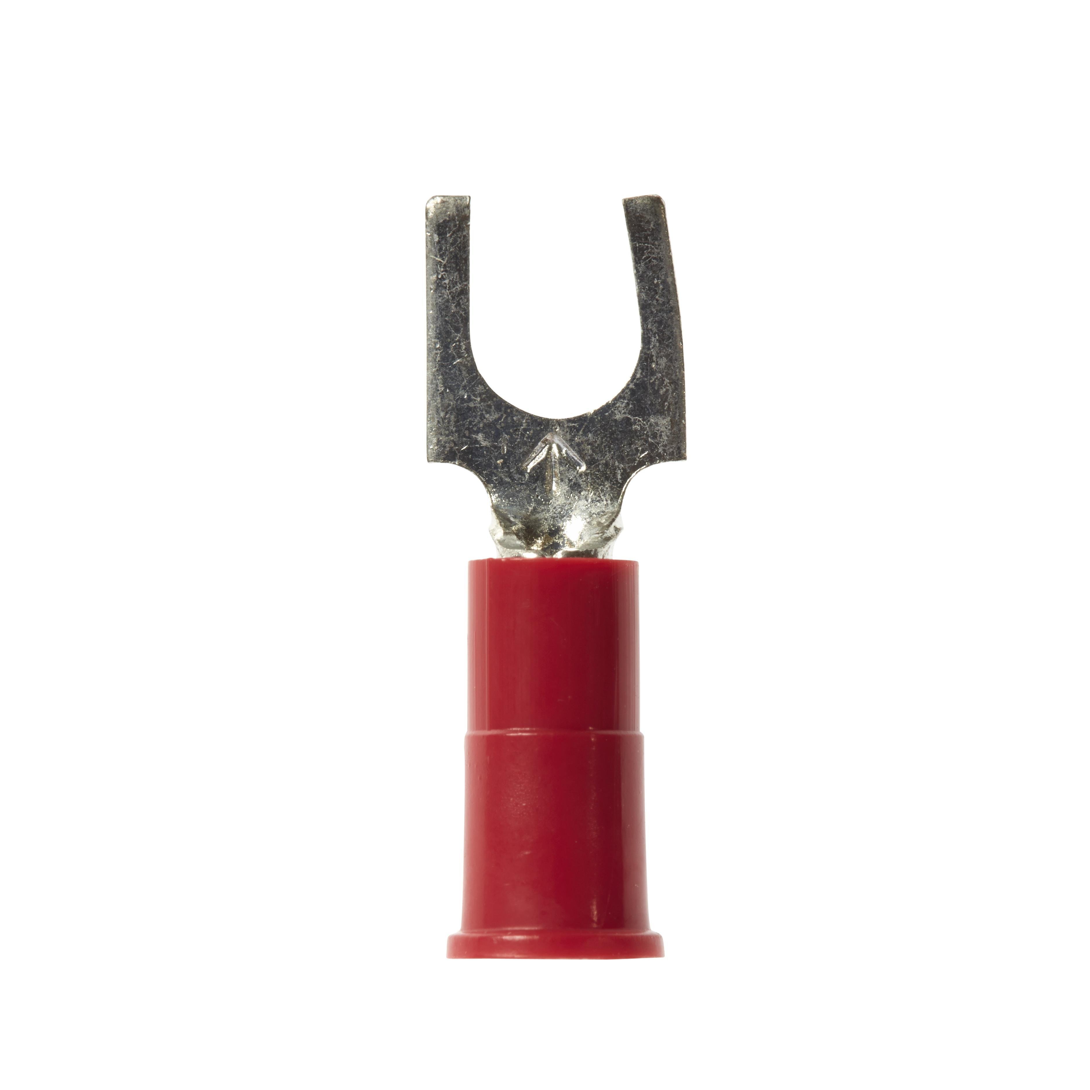 BFV18-6Q - 3M™ Highland™ Vinyl Insulated Block Fork Terminal BFV18-6Q, AWG 22-18,25/bag, suitable for use in a terminal block