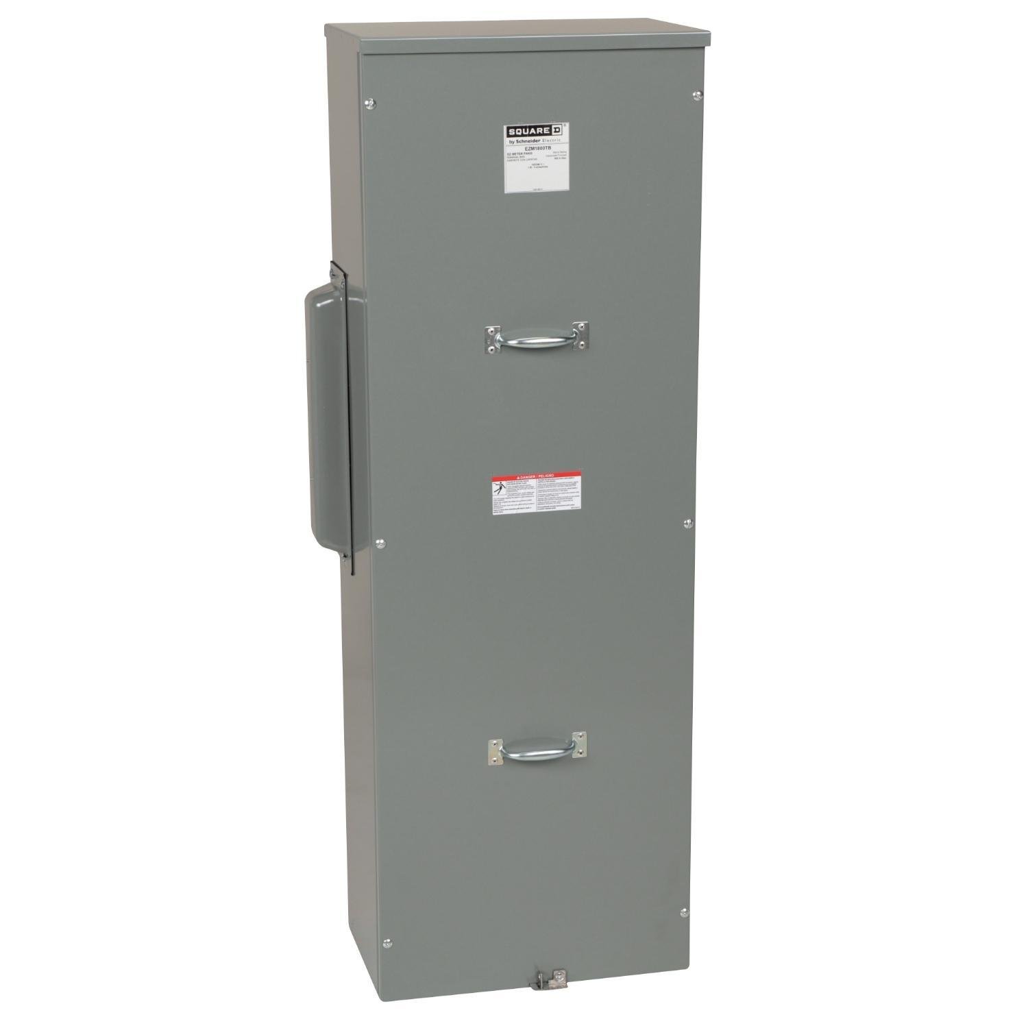 Picture of EZM1800TB - Main lugs unit, EZ Meter-Pak, 800A, 120/240VAC, 1ph/3W, 800A bus, OH/UG, Type 3R