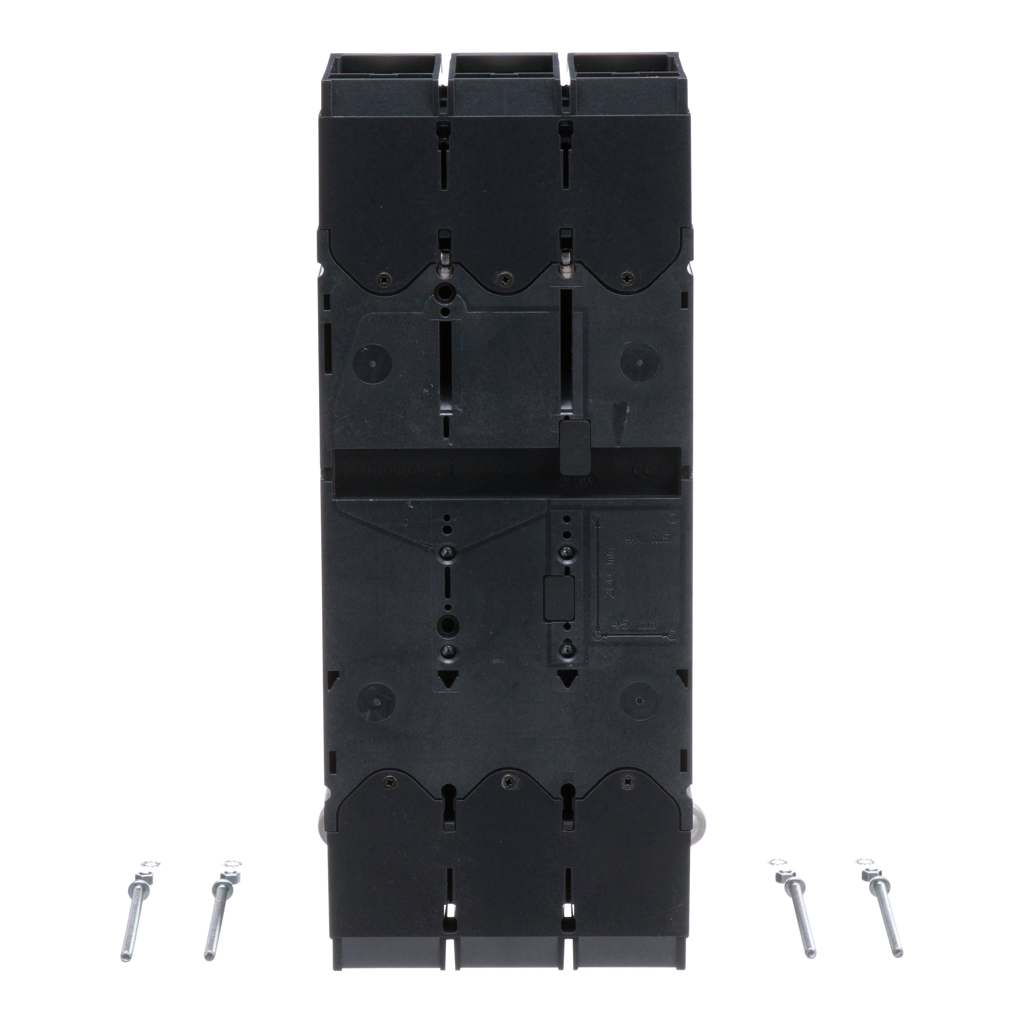 Picture of LGL36400CU31X - Circuit breaker, PowerPacT L, 400A, 3 pole, 600VAC, 18kA, lugs, MicroLogic 3.3, 100%