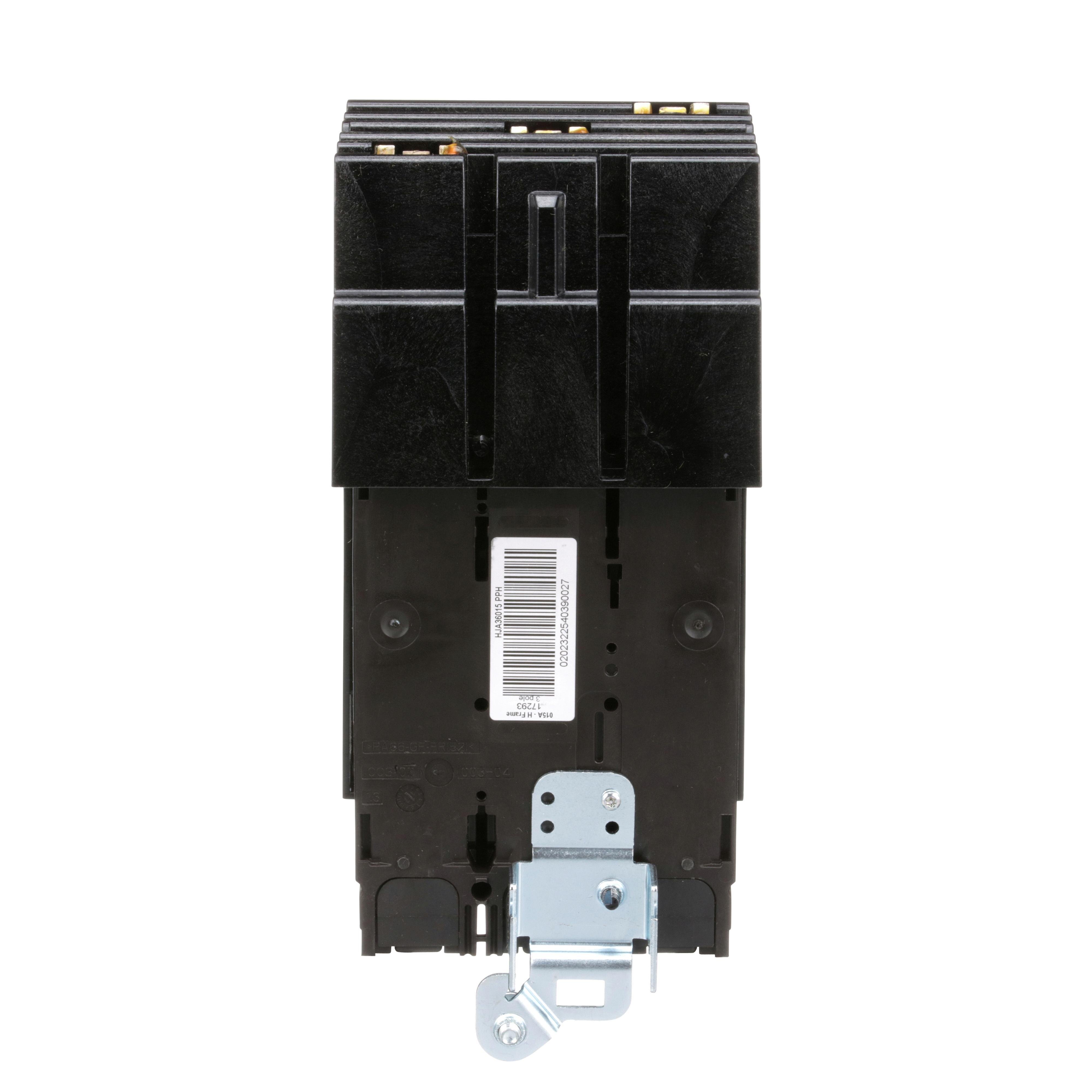 Picture of HJA36015 - Circuit breaker, PowerPacT H, 15A, 3 pole, 600VAC, 25kA, I-Line, thermal magnetic, 80%, ABC