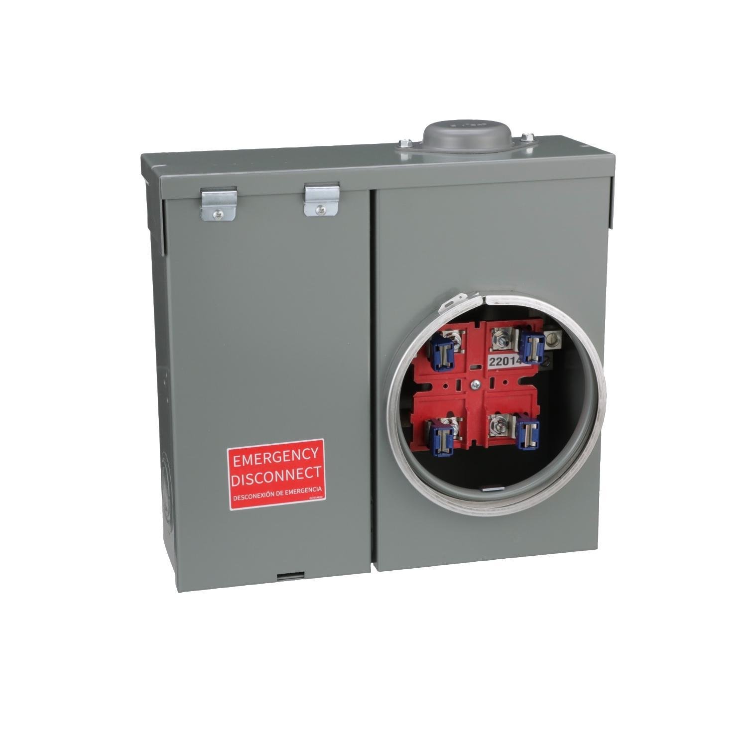 Picture of CQRB100CP - Meter mains, QO, CSED, ringed socket, 125A, surface mount, no bypass