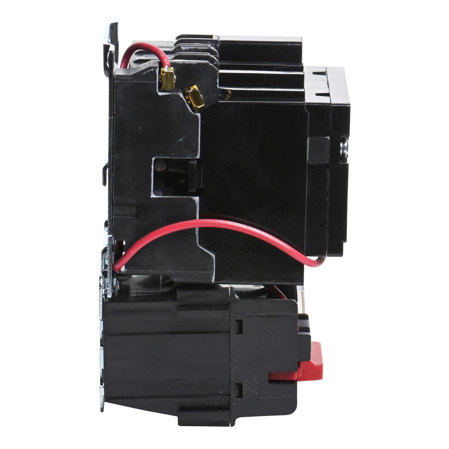 Picture of 8536SCO3V02H309S - NEMA motor starter, Type S, nonreversing, Size 1, 27A, 10HP at 460VAC, up to 100kA SCCR, 3 phase, 3 pole, Motor Logic, 120VAC coil, open [TAA]