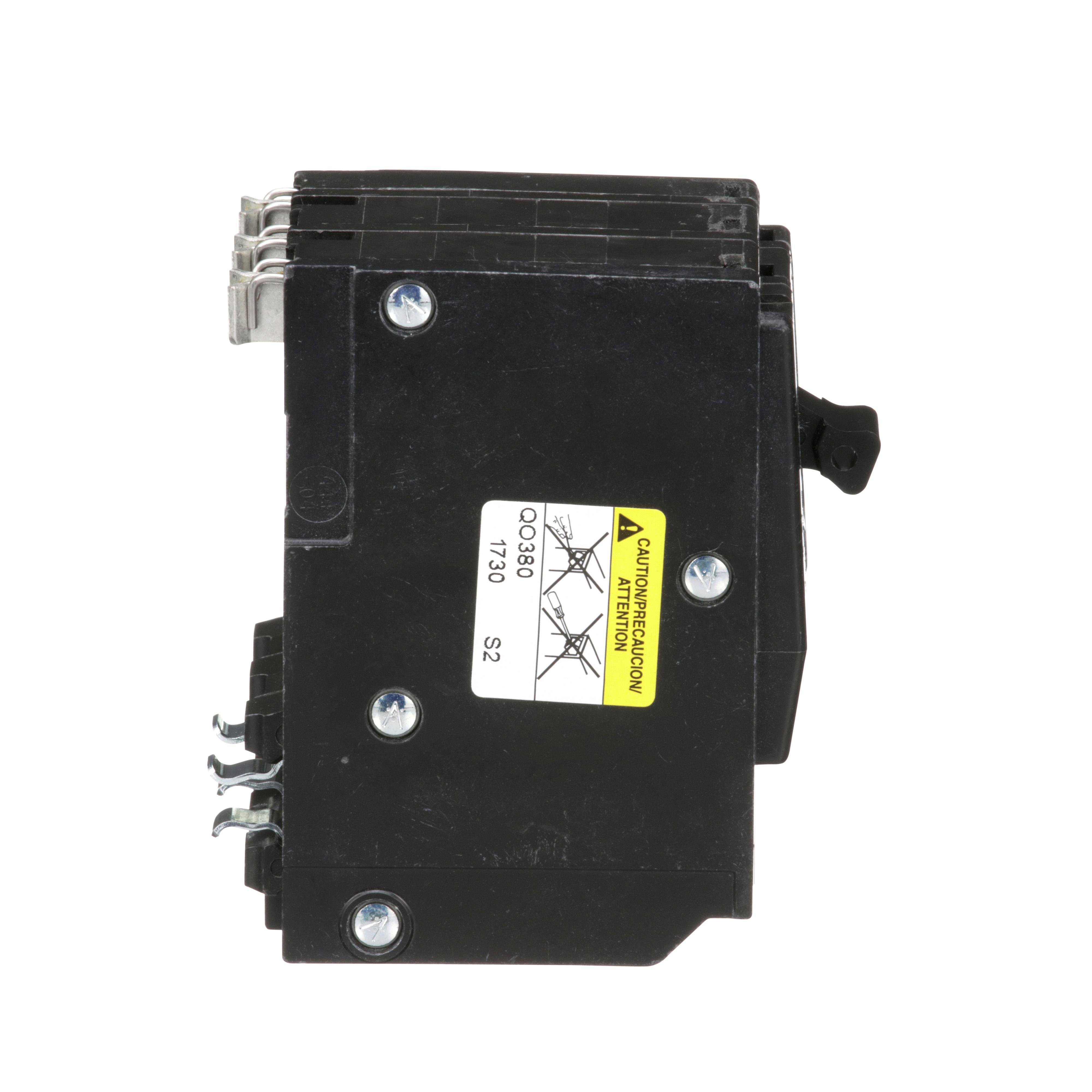 Picture of QO380 - Mini circuit breaker, QO, 80A, 3 pole, 120/240VAC, 10kA, plug in