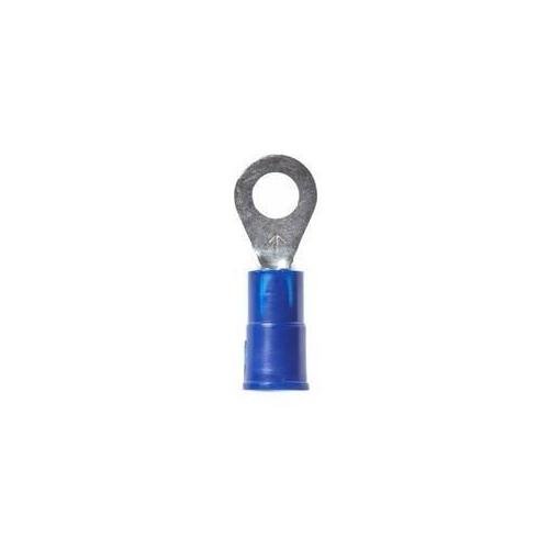 Picture of RV14-8Q - 3M™ Highland™ Vinyl Insulated Ring Terminal RV14-8Q, AWG 16-14,standard-style ring tongue fits around the stud, 25/bag