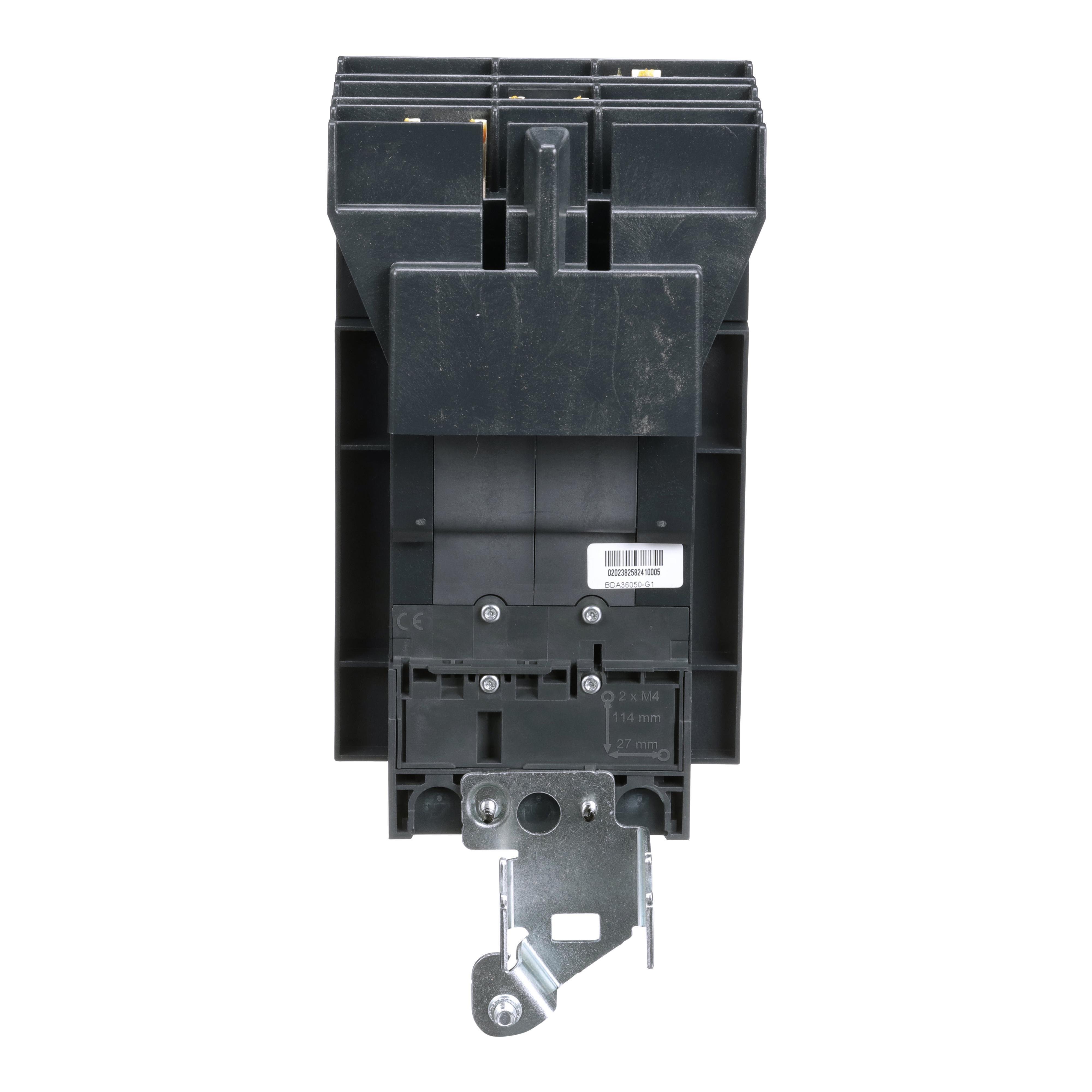 Picture of BDA36050 - Circuit breaker, PowerPacT B, 50A, 3 pole, 600Y/347VAC, 14kA, I-Line, thermal magnetic, 80%, ABC