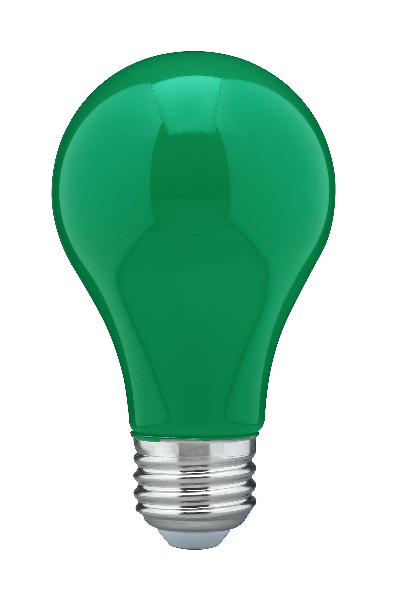 S14986 - 8 Watt A19 LED - Ceramic Green - Medium base - 360 deg. Beam Angle - 120 Volt