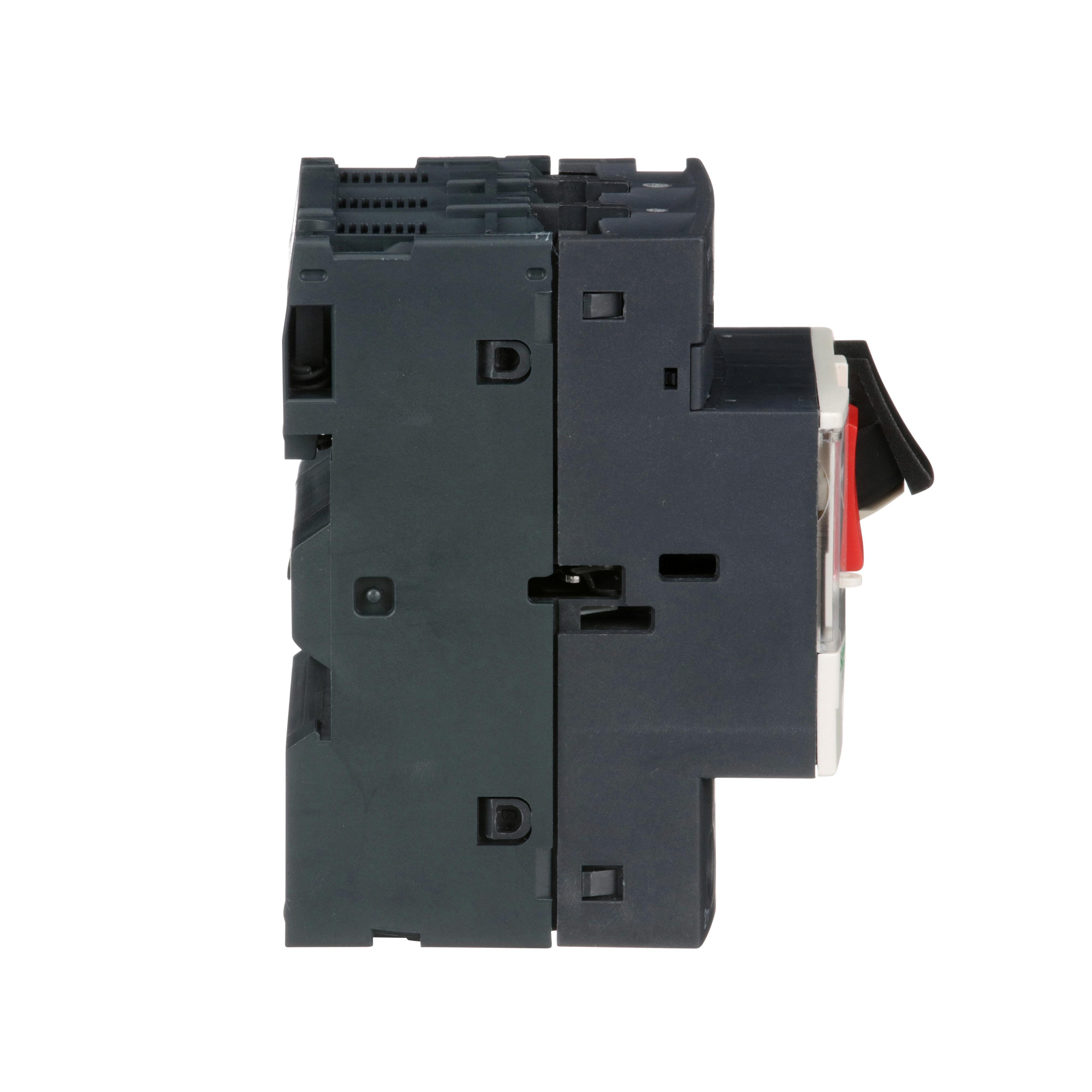 Picture of GV2ME22 - TeSys Deca Manual Starter and Protector, thermal magnetic circuit protector, push buttons, 20 to 25 A, screw clamp