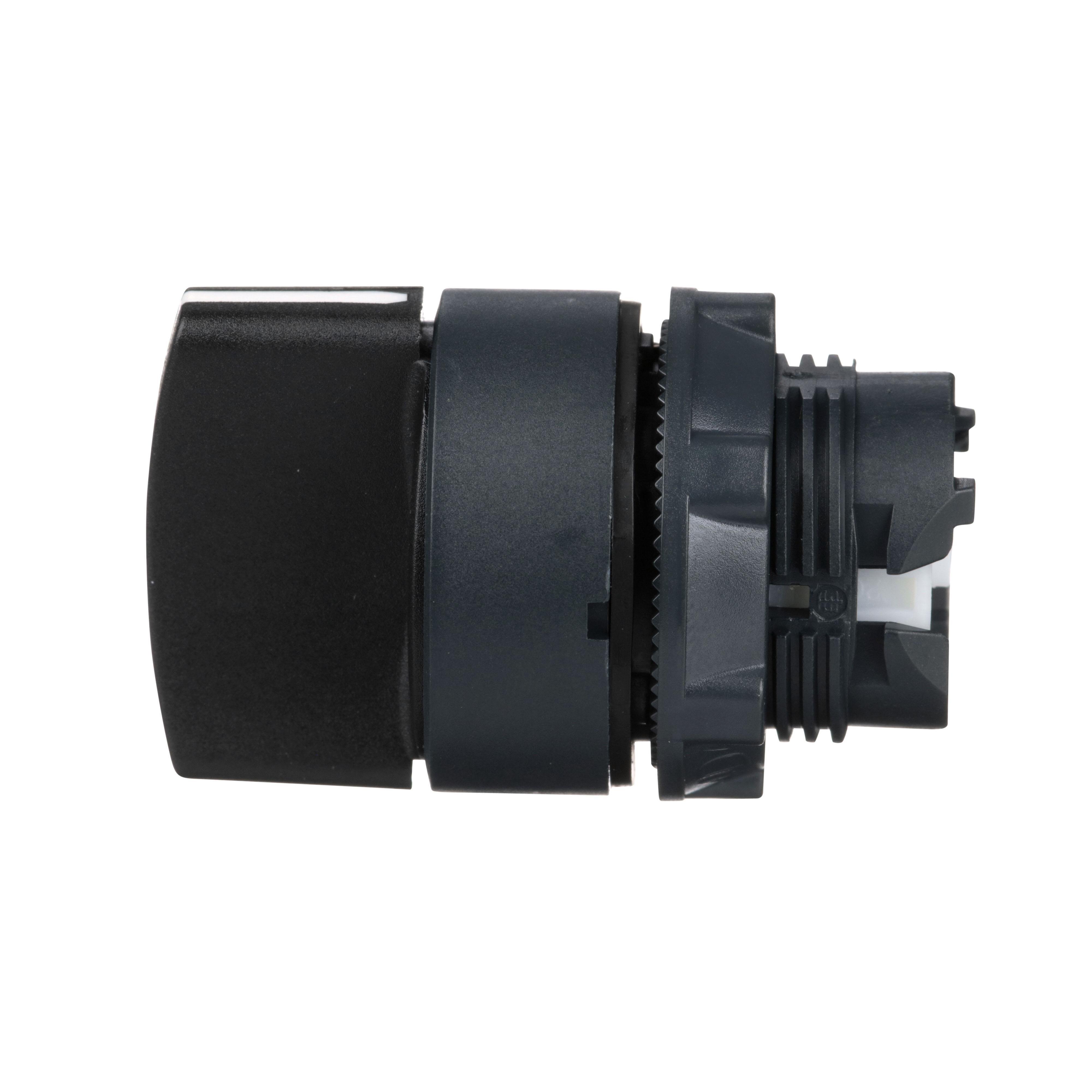 Picture of ZB5AD3 - Harmony, 22mm Push Button, selector switch operating head, 3 position, maintained, black, unmarked