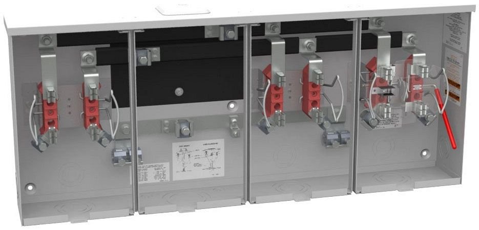 U3763-XL - 4 Terminal Ringless Small Closing Plate Lever Bypass 3 Position