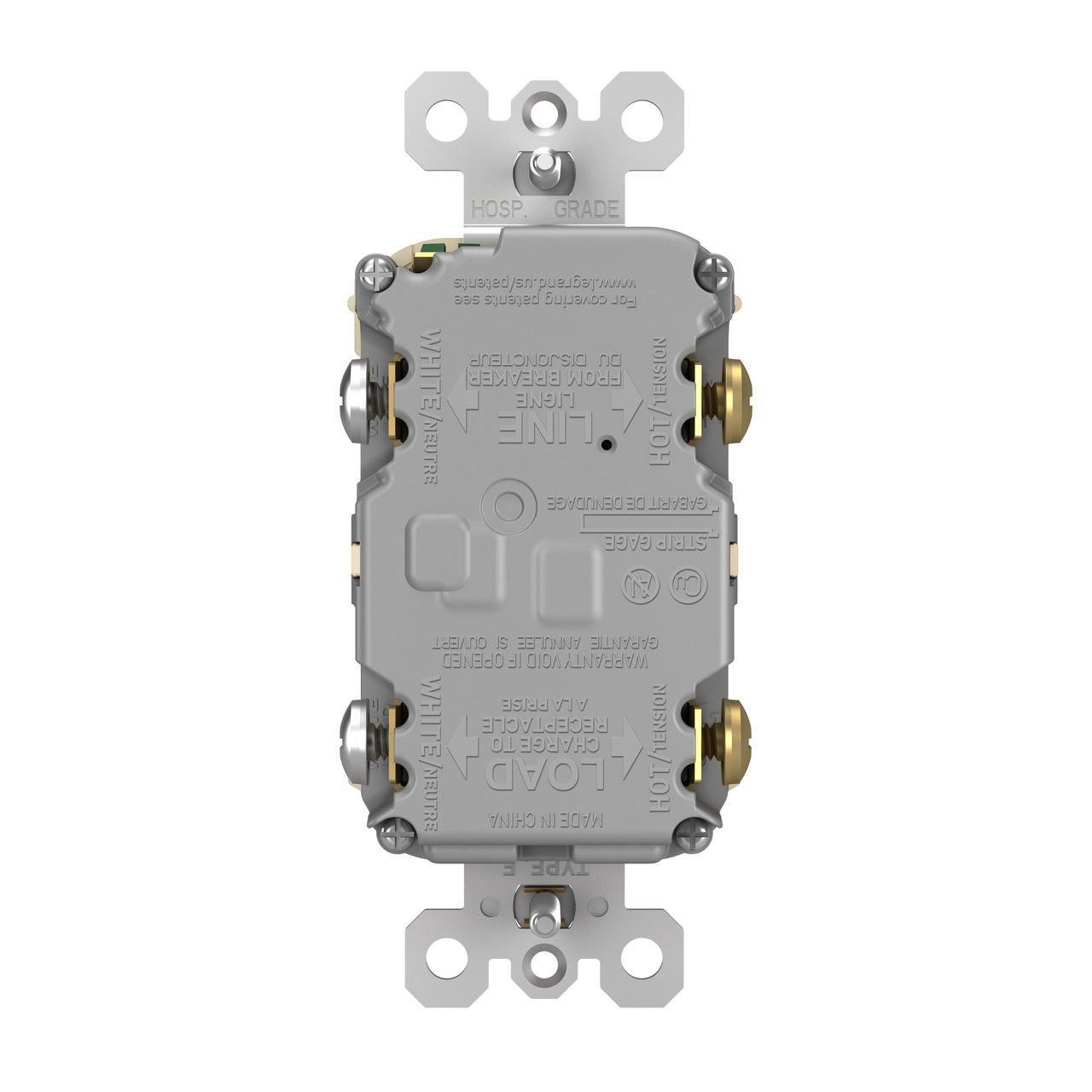Picture of 1597-TRLA - radiant® Tamper-Resistant 15A Duplex Self-Test GFCI Receptacles with SafeLock® Protection, Light Almond