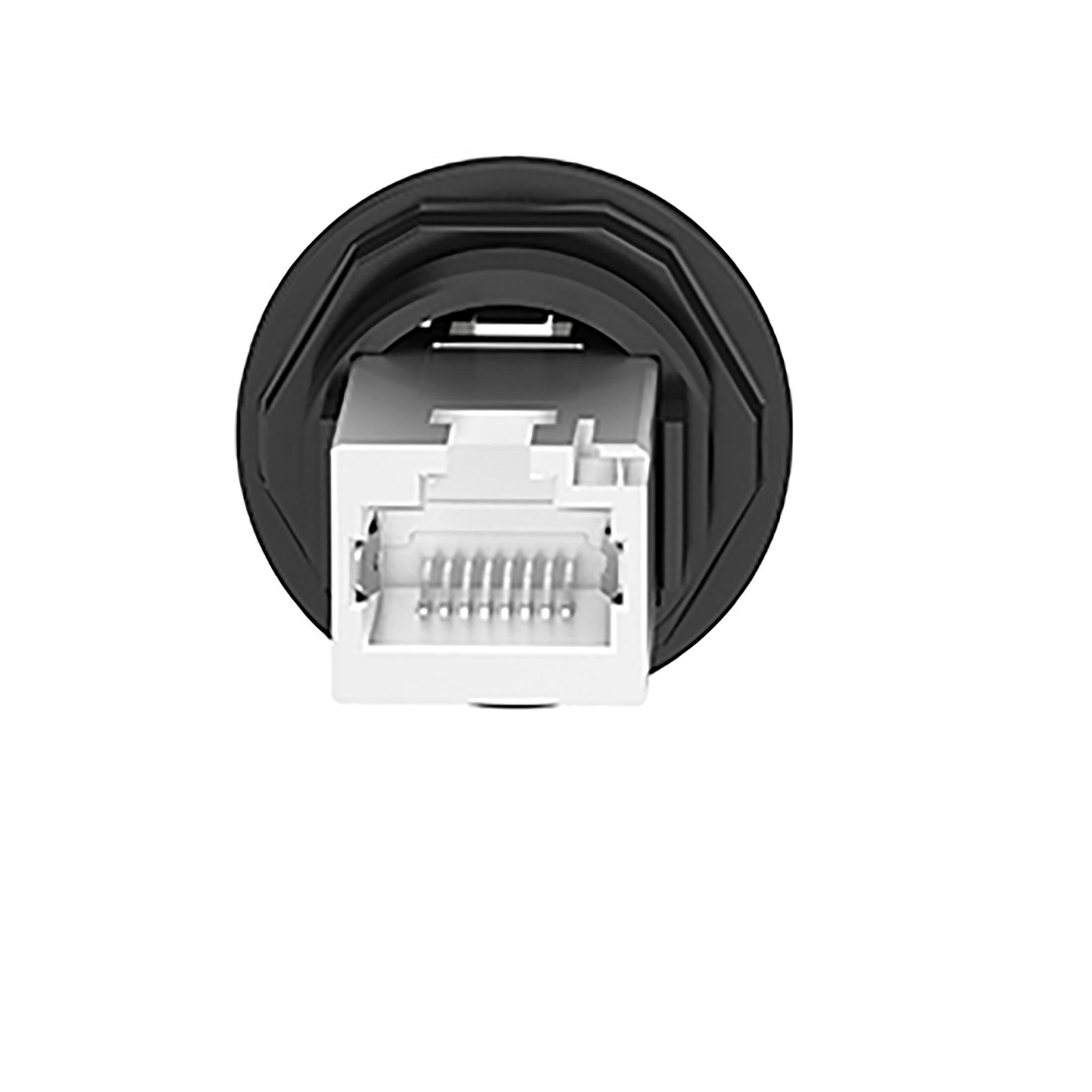 Picture of XB5PRJ45 - Panel mounted RJ45 port, Harmony XB5, plastic, 22mm, for ethernet interface, RJ45 jack