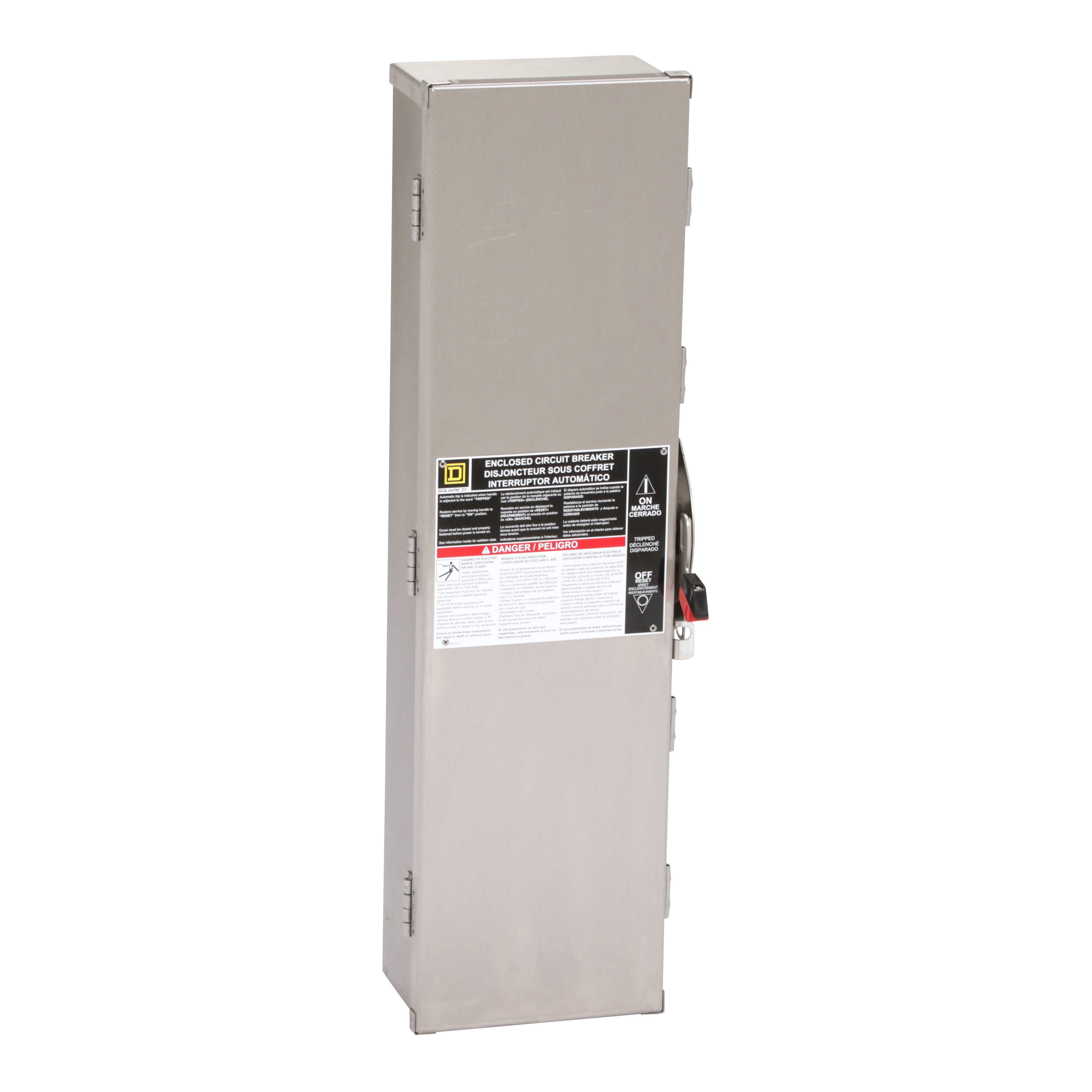 J250SS - Circuit breaker enclosure, PowerPacT H/J, 15A to 250A, 2 and 3 pole, NEMA 4/4X/5, stainless steel