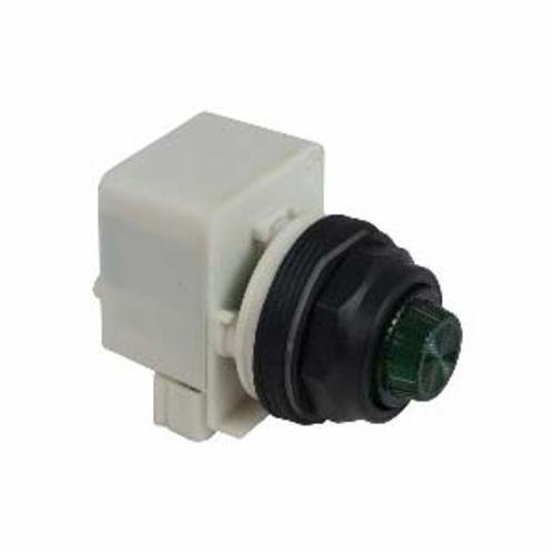 Picture of 9001SKP1G31 - 30mm Push Button, Type SK, pilot light, transformer, 120 VAC, green fresnel cap