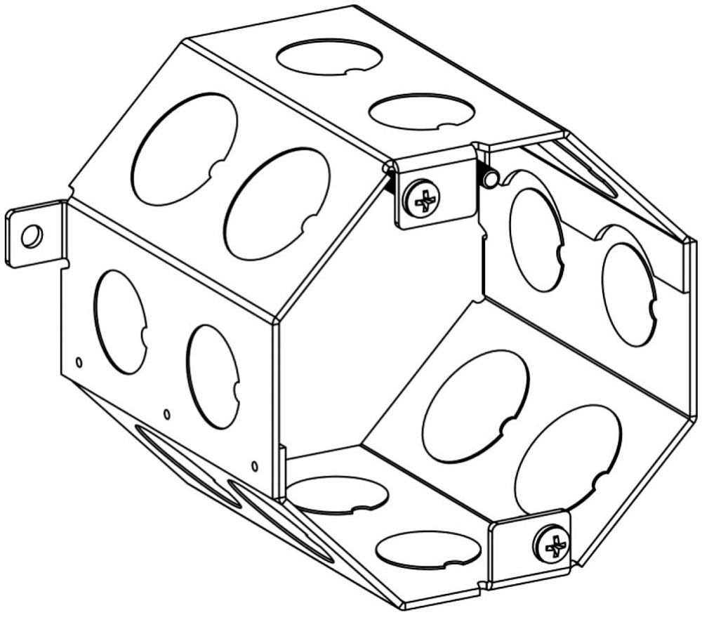 35CB - 3-1/2" DEEP, 4" OCTAGONAL CONCRETE BOX