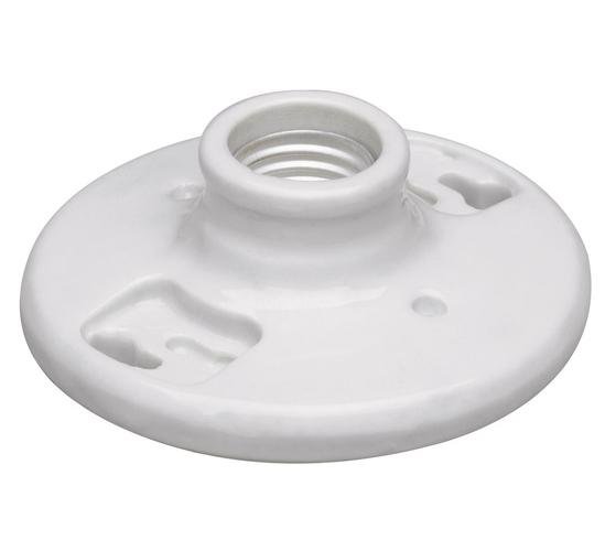 272 - Porcelain Medium Base Lampholder 2-Terminal 250V, White