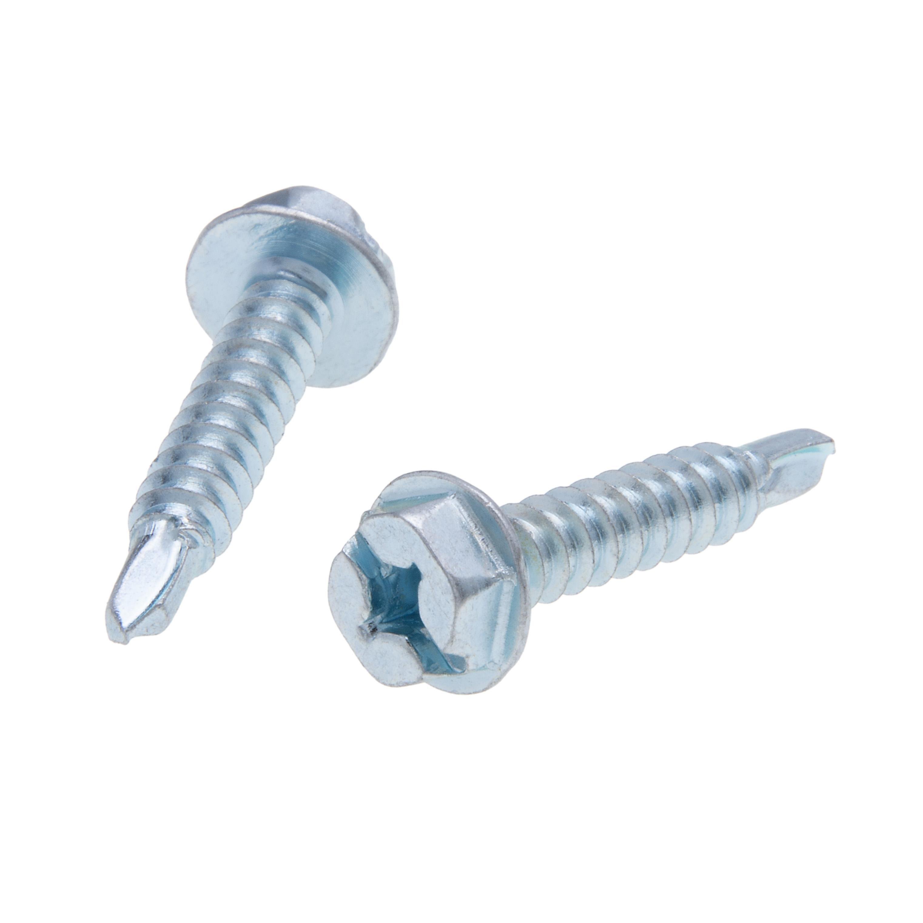 QTEKD19 - 10 x 1-1/2 in. 5/16 Head Quadrive Self-Drilling & Tapping Screws - #2 Drill Point - Domestic Steel Zinc - 100qty