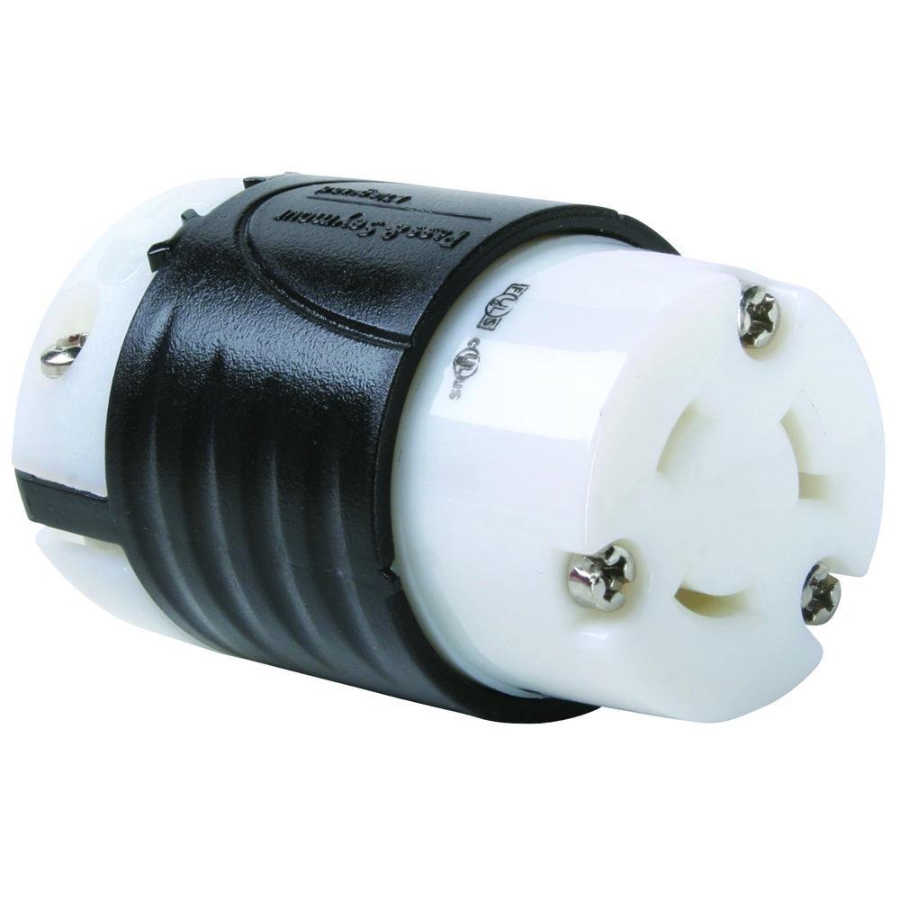 L720-C - 20A NEMA Connector L720 - Black Back, White Front Body