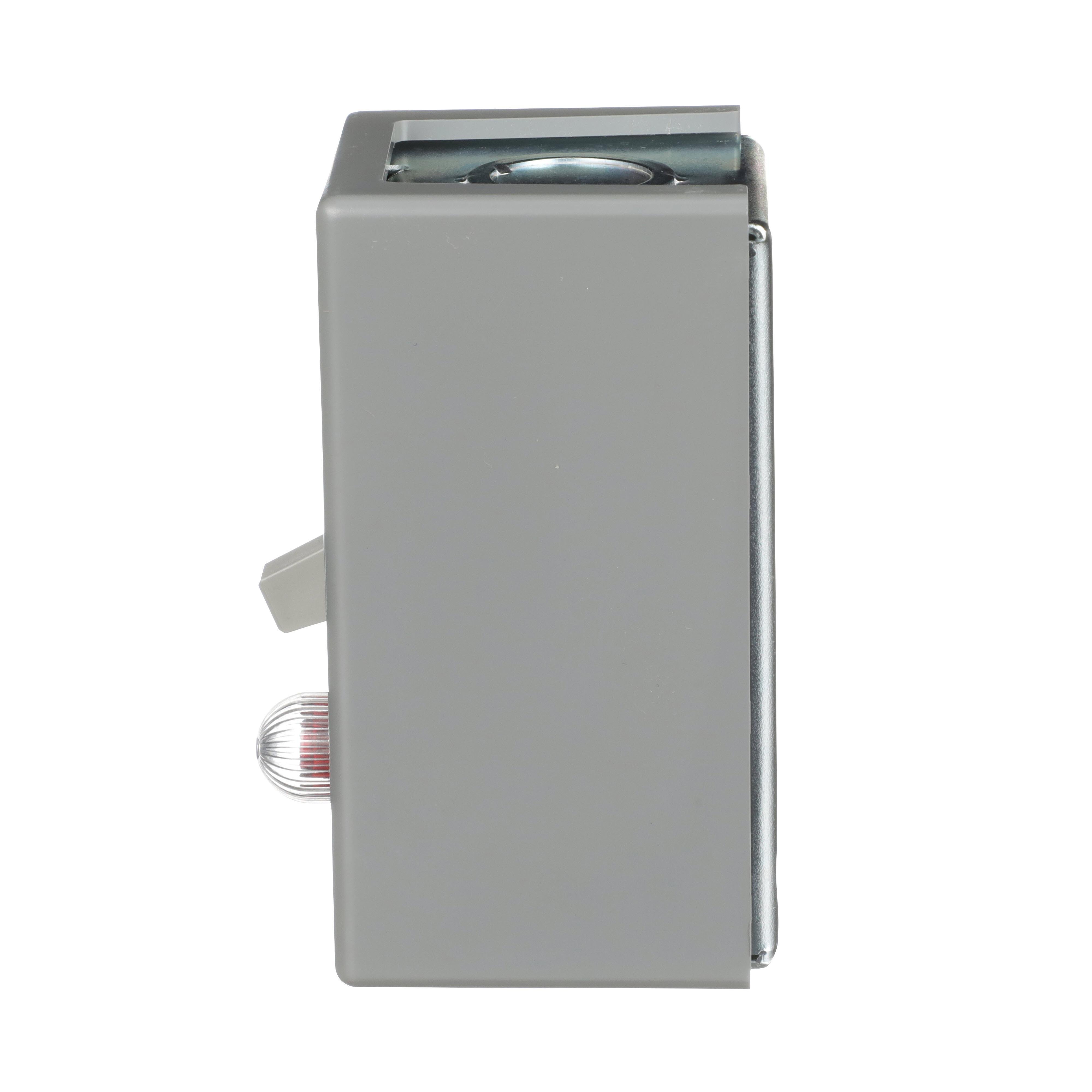 Picture of 2510KG1B - Switch, manual, 30A, 2 pole, 3 HP at 575 VAC, single phase, toggle operated, red 230 VAC indicator, NEMA 1 enclosure