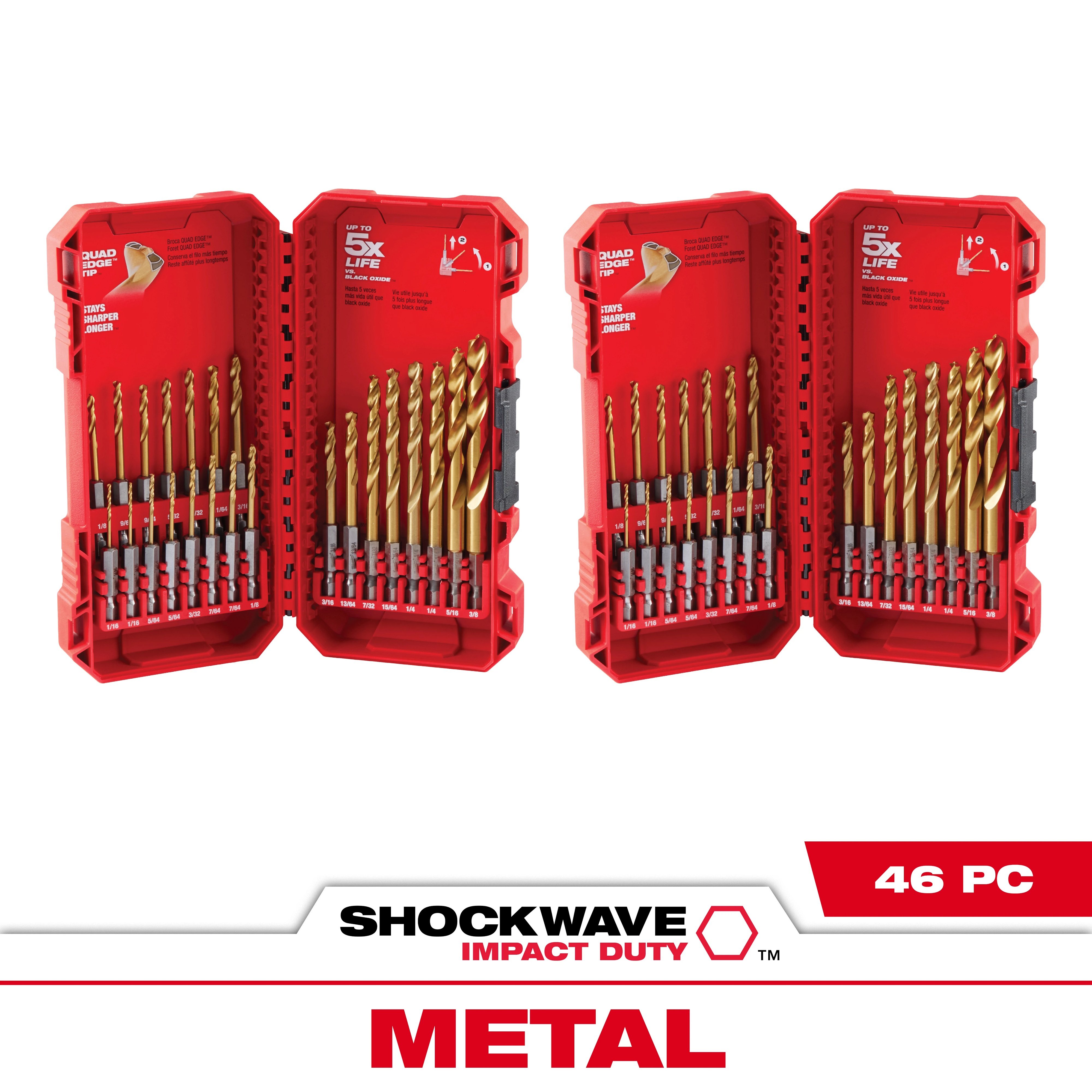 Picture of 48-89-4631 - SHOCKWAVE Impact Duty™ RED HELIX™ Titanium Drill Bit Set – 23PC