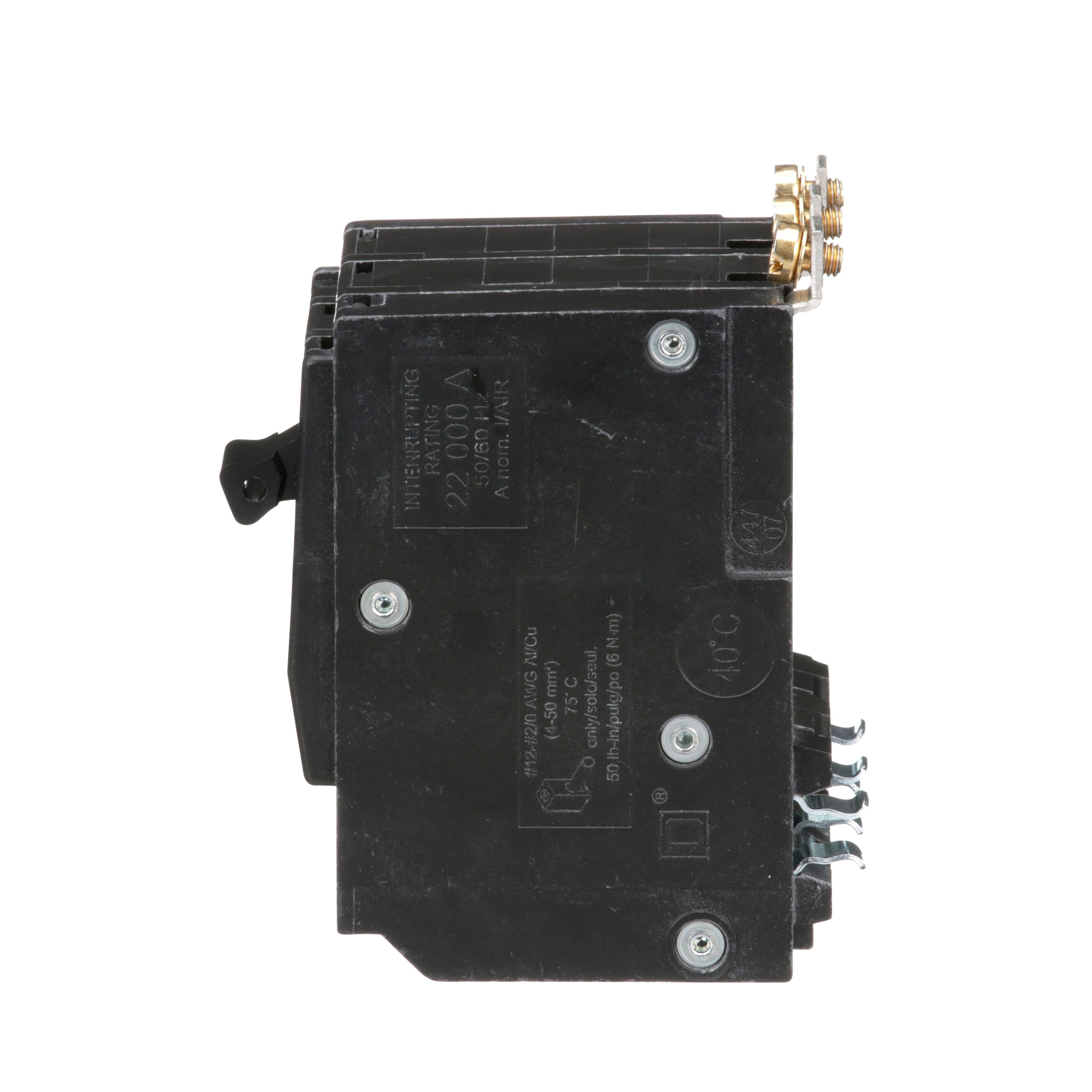 Picture of QOB360VH - Mini circuit breaker, QO, 60A, 3 pole, 120/240VAC, 22kA, bolt on