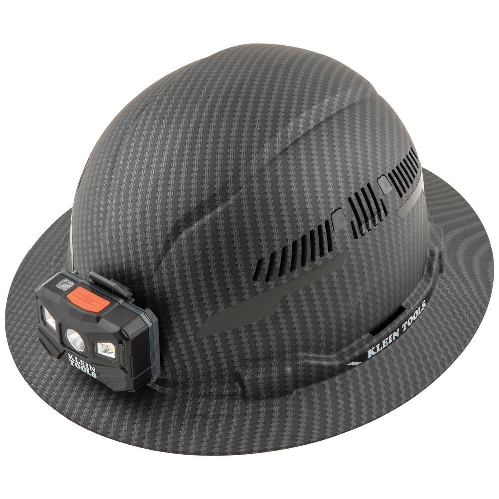 60347 - Hard Hat, Premium KARBN™ Pattern, Vented Full Brim, Class C, Lamp