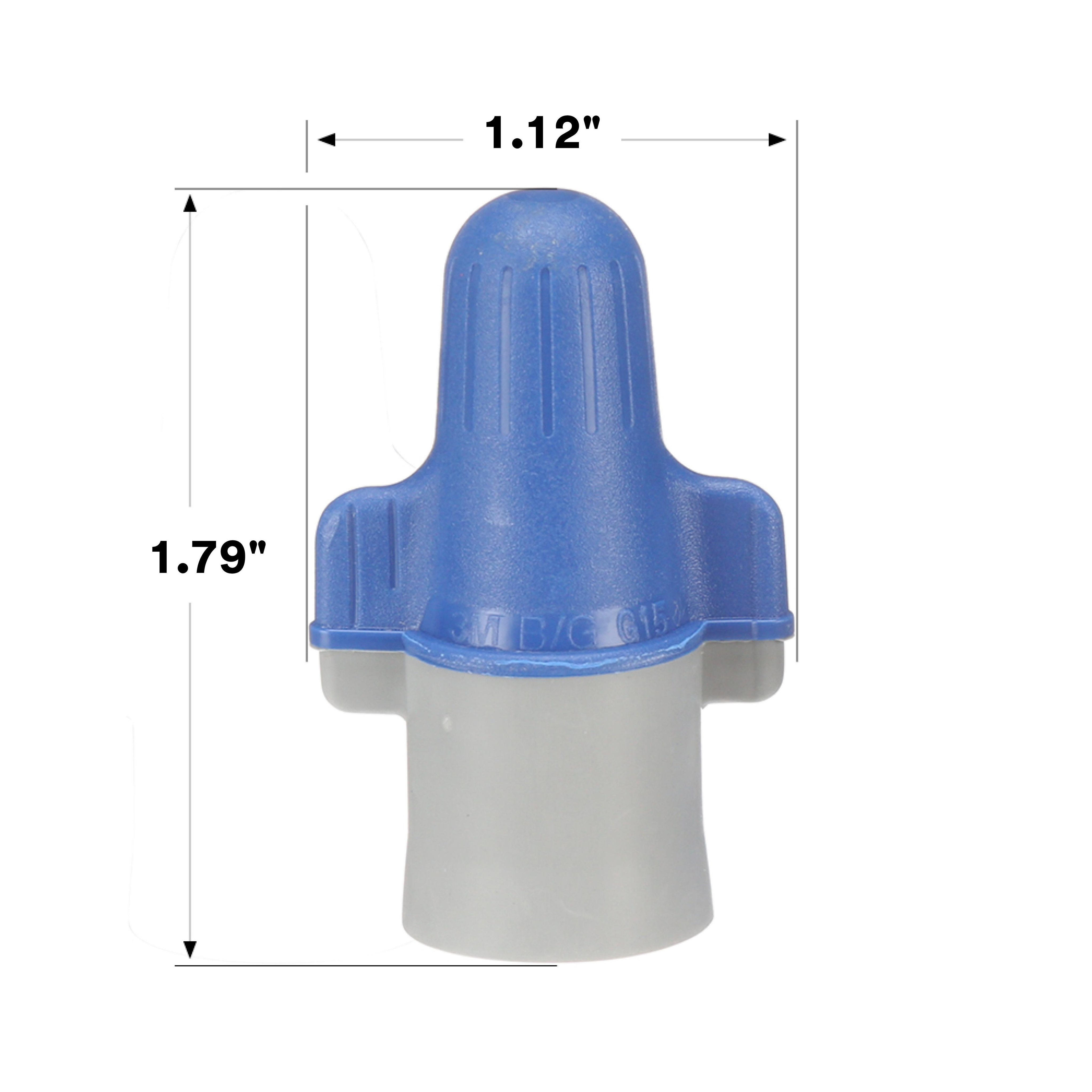 Picture of 3M Performance Plus Wire Connector B/G+JUG, Blue/Gray, 14-6 AWG, 250 per Jug