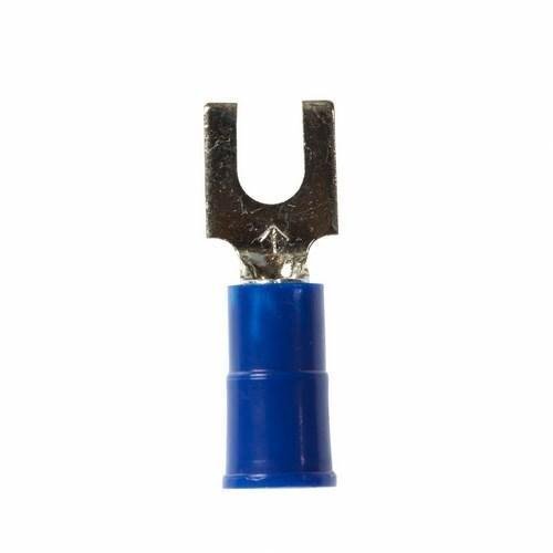 Picture of BFV14-6Q - 3M™ Highland™ Vinyl Insulated Block Fork Terminal BFV14-6Q, AWG 16-14,25/bag, suitable for use in a terminal block
