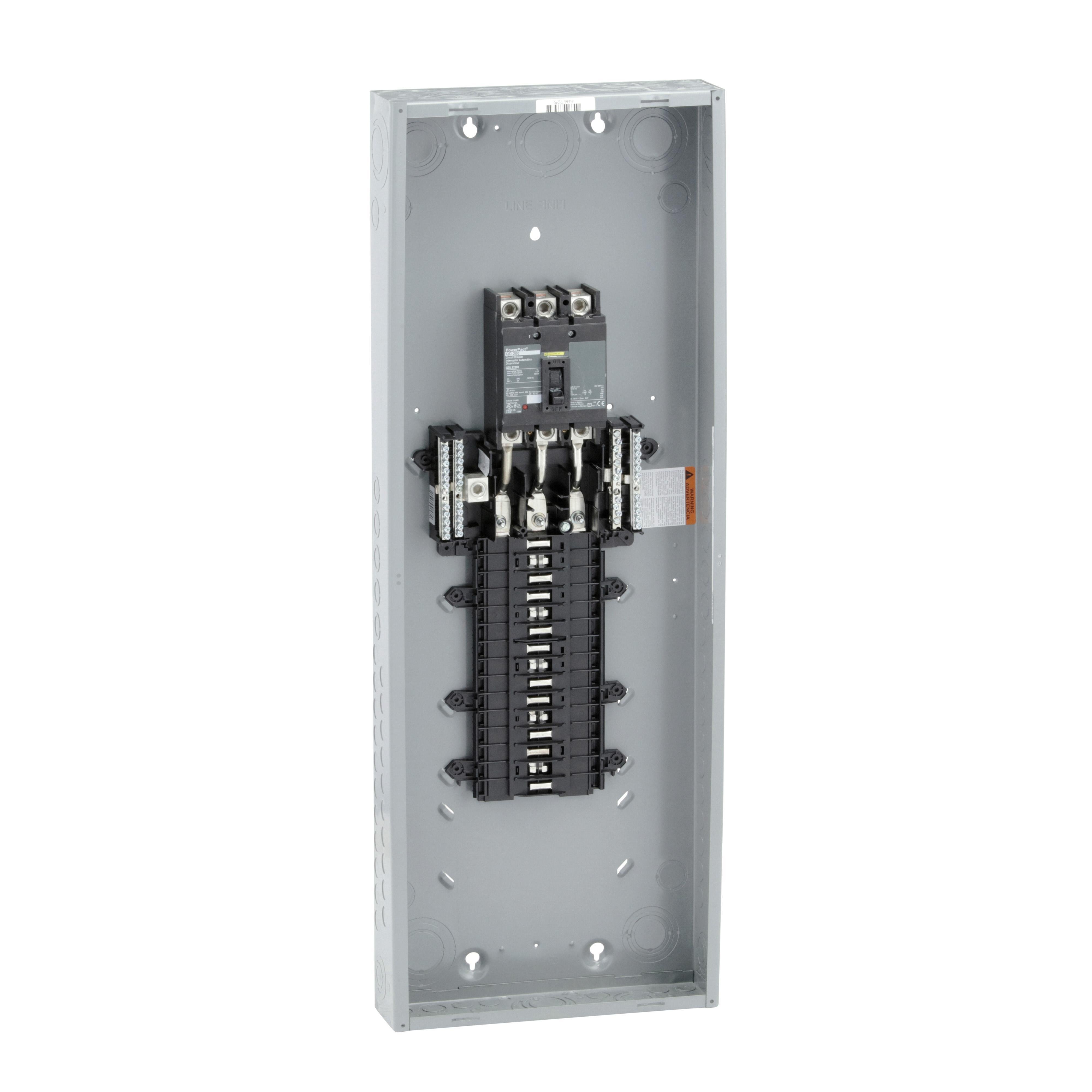 QO330MQ200 - Load center, QO, 3 phase, 30 spaces, 30 circuits, 200A convertible main breaker, NEMA1, QDL