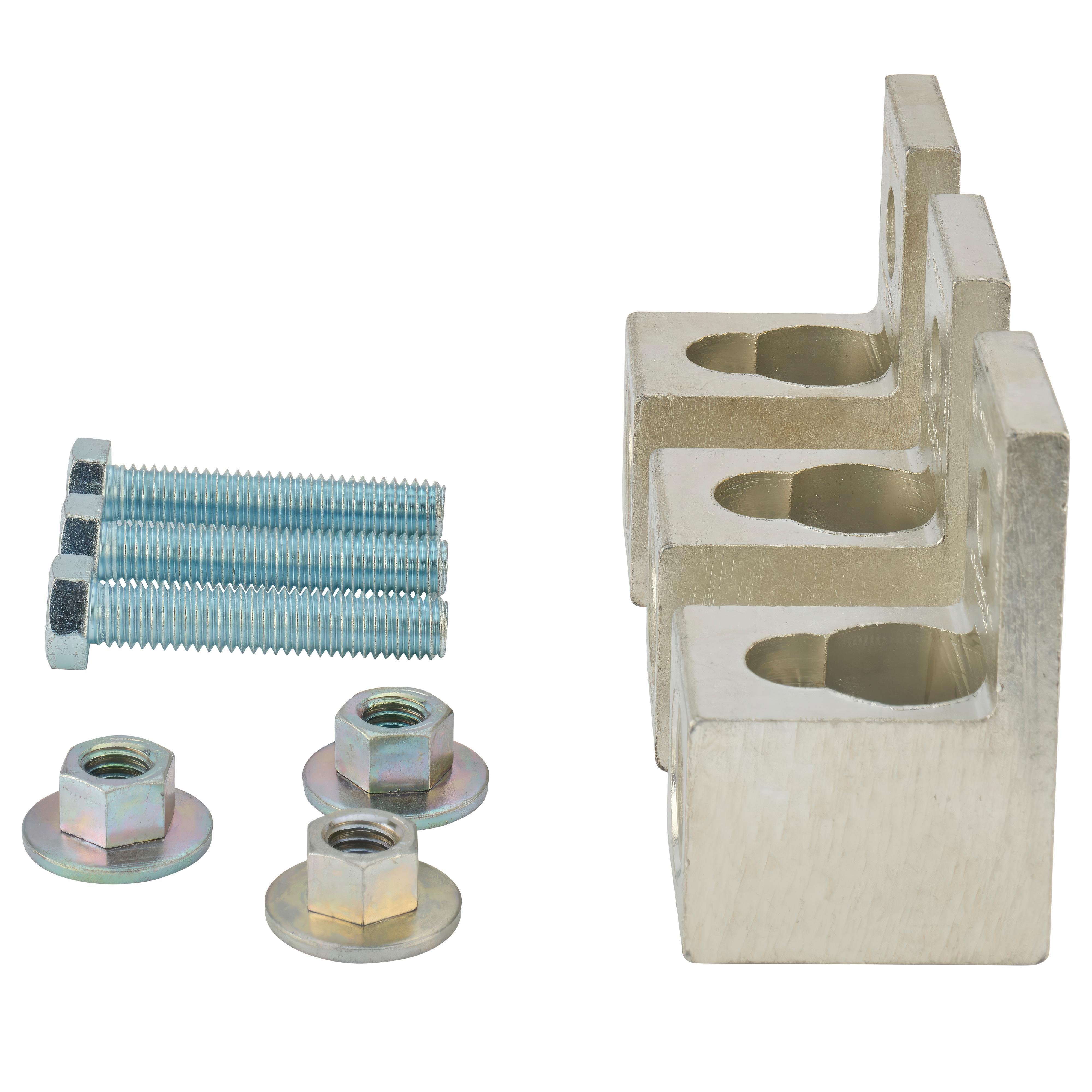 Picture of DASKP600 - Low voltage transformer accessory, mechanical lug kit, 600A, 600kcmil to 4 AWG, 2-250kcmil to 1/0 AWG, 6 lugs