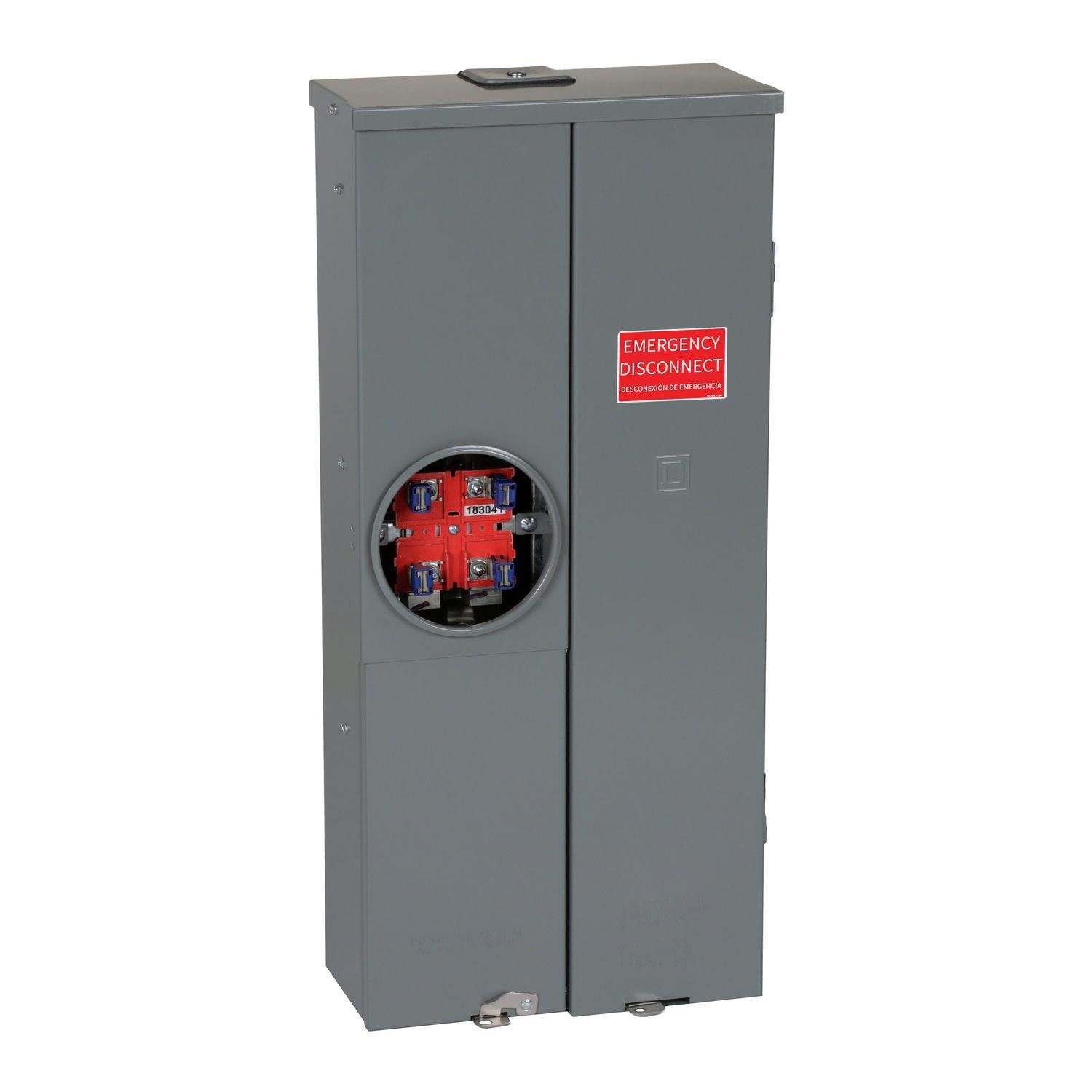 SC2040M200C - All in one, Homeline, CSED, ringed socket, 200A, surface mount, 20 spaces, 40 circuits, 10kA SCCR, no bypass