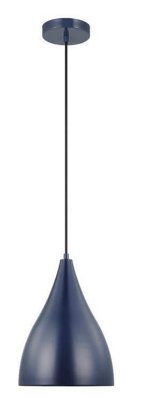 6545301-127 - Generation Lighting Oden Small Pendant Navy Black Cord (6545301-127)