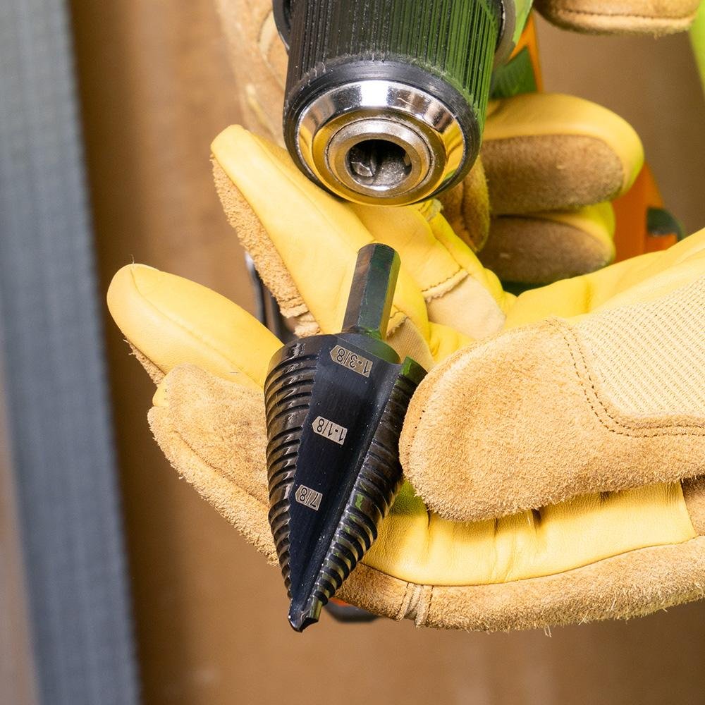 Picture of KTSB15 - 3-Step Drill Bit, 3/8-Inch Hex, Double Straight Flute, 7/8-Inch to 1-3/8-Inch