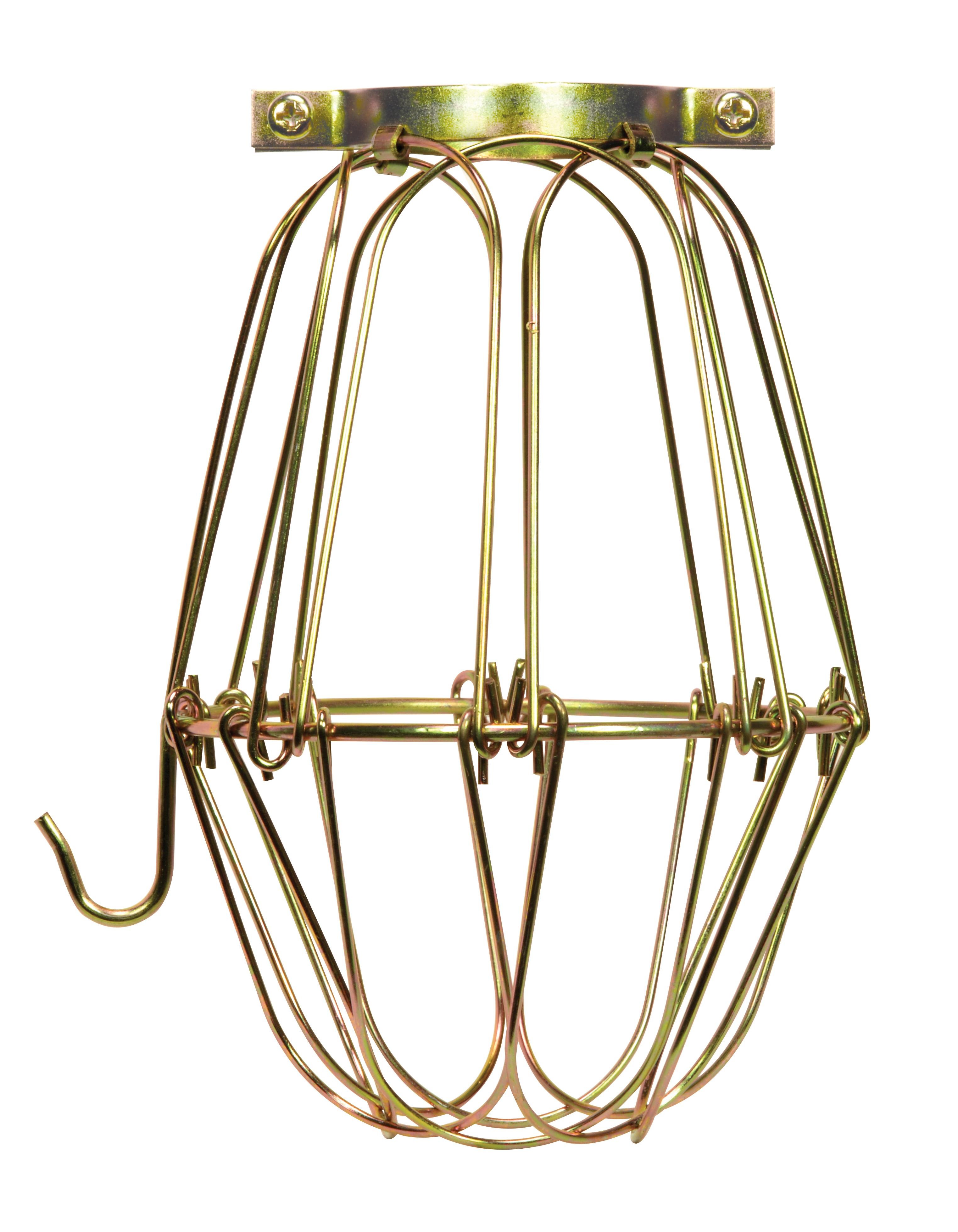 90-1310 - Light Bulb Cage; Brass Finish; 5-3/4" Height