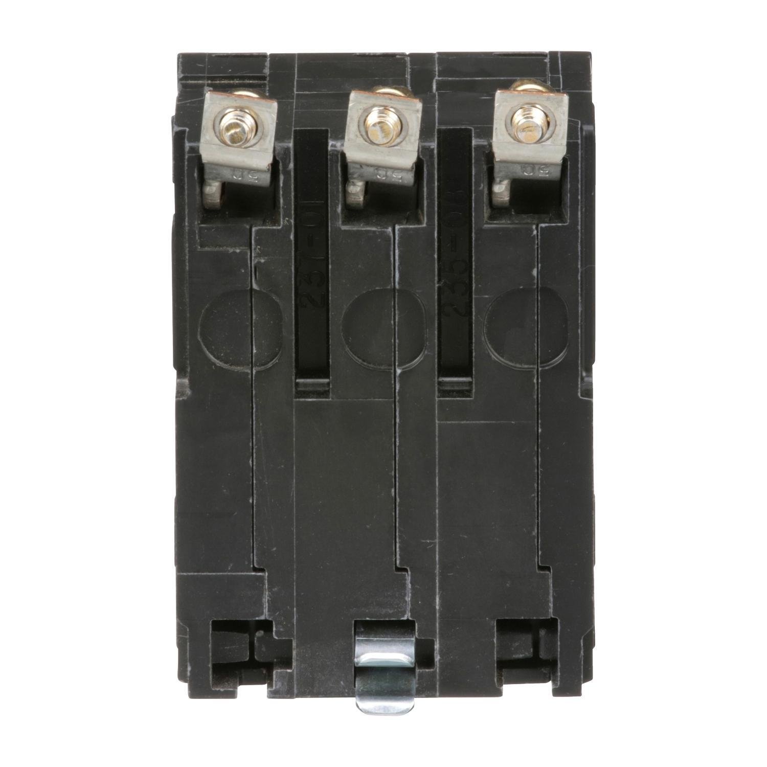 Picture of QOB315 - Mini circuit breaker, QO, 15A, 3 pole, 120/240VAC, 10kA, bolt on