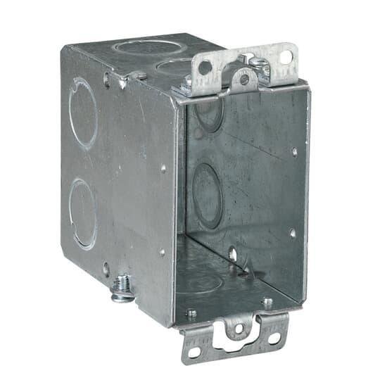 CY 1/2 - 3-1/2" D Switch Box With Ears, 1/2 Inch Knockouts