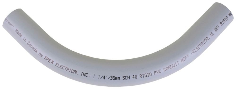 PVCEL125 - 1 1/4"x90D PVC STD ELBOW SPxSP SCH40 SCEPTER/KRALOY