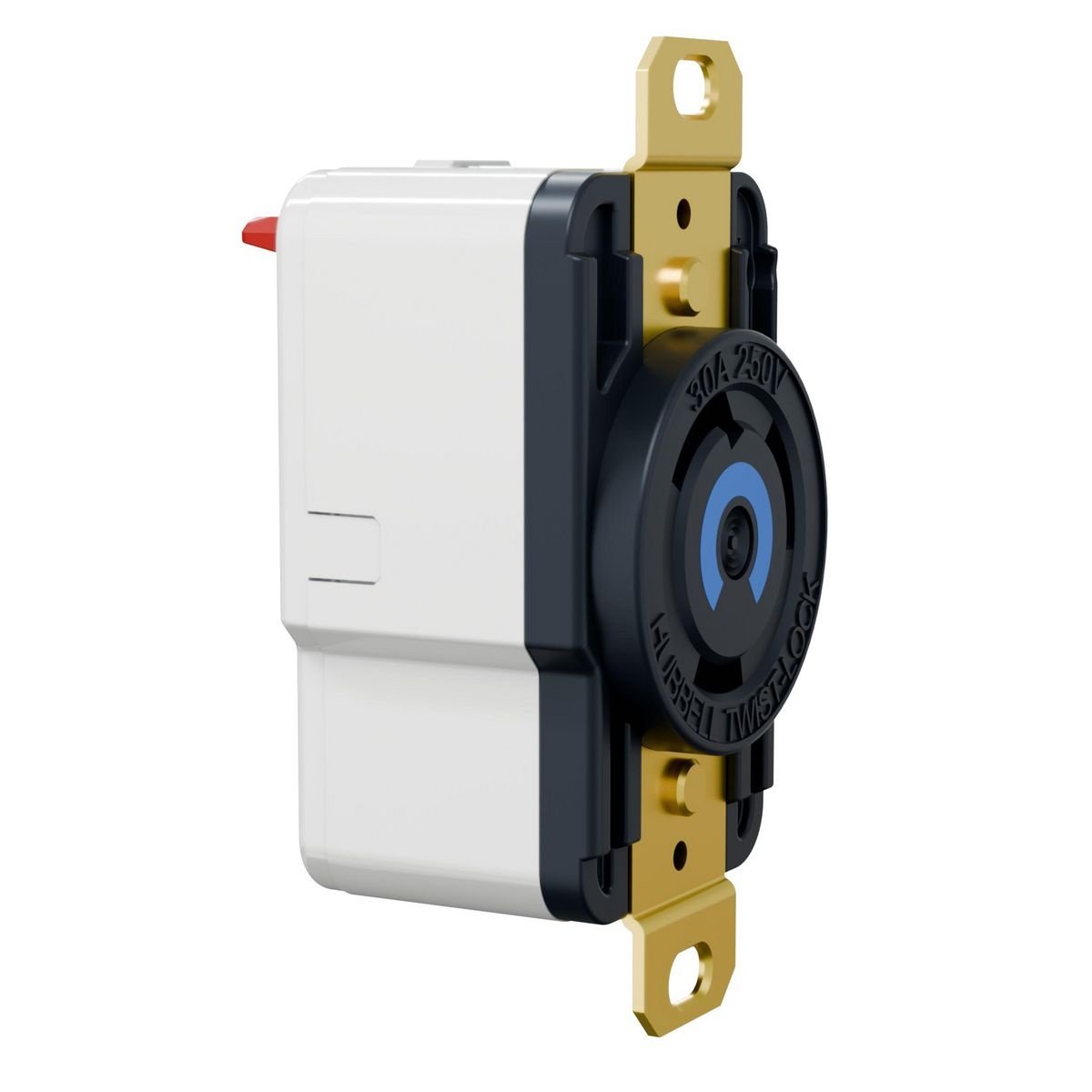 Picture of HBL2620ST - EdgeConnect™ Twist-Lock® Receptacle, 30A 250V, L6-30R, BK, with Spring Termination